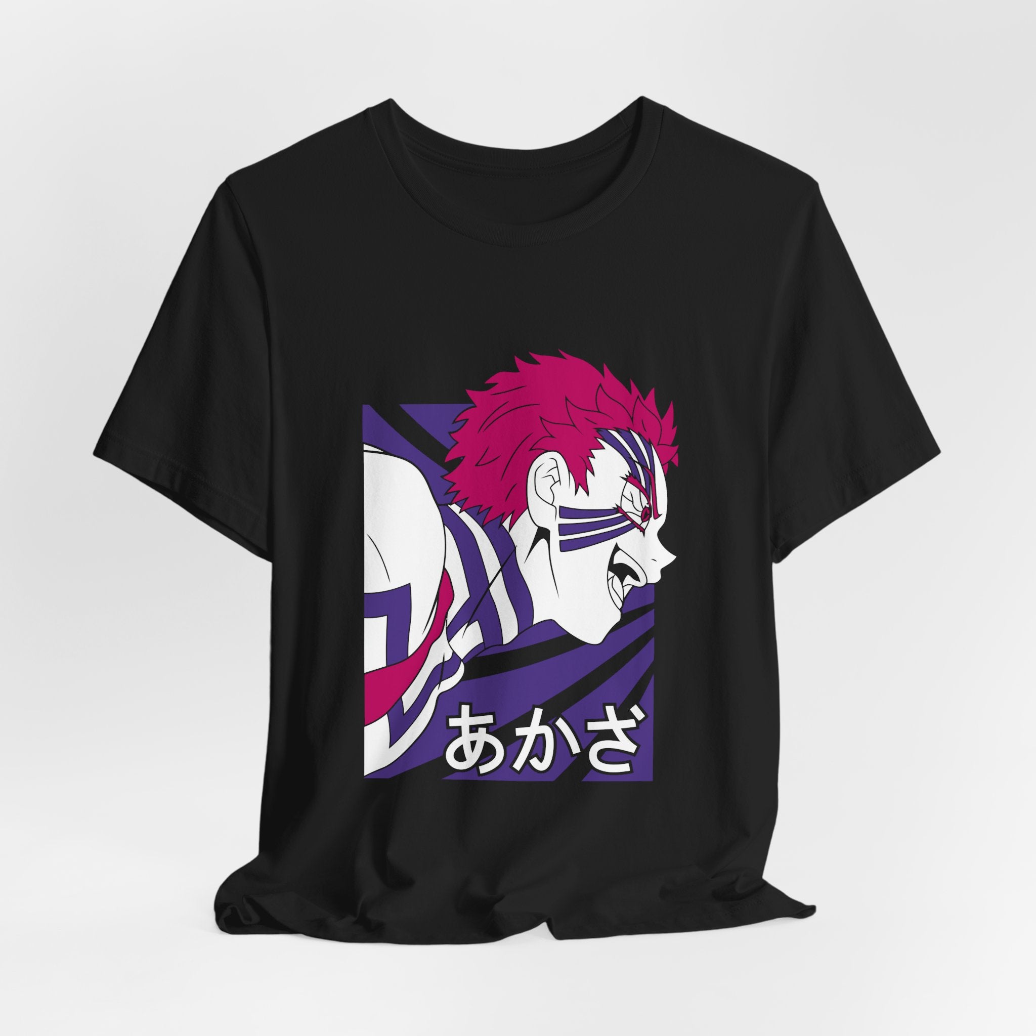 Anime Tiger Face T‑Shirt — Stylized Red & Purple Graphic Tee
