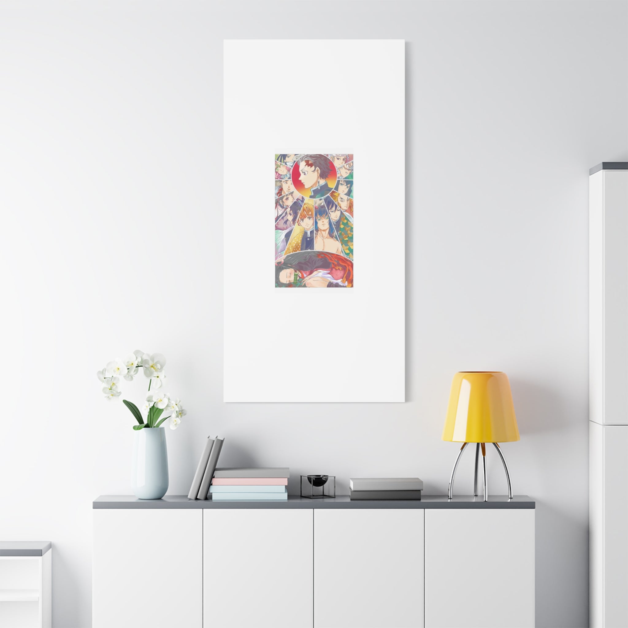 Anime Character Collage Matte Canvas Print - Stretched Wall Art