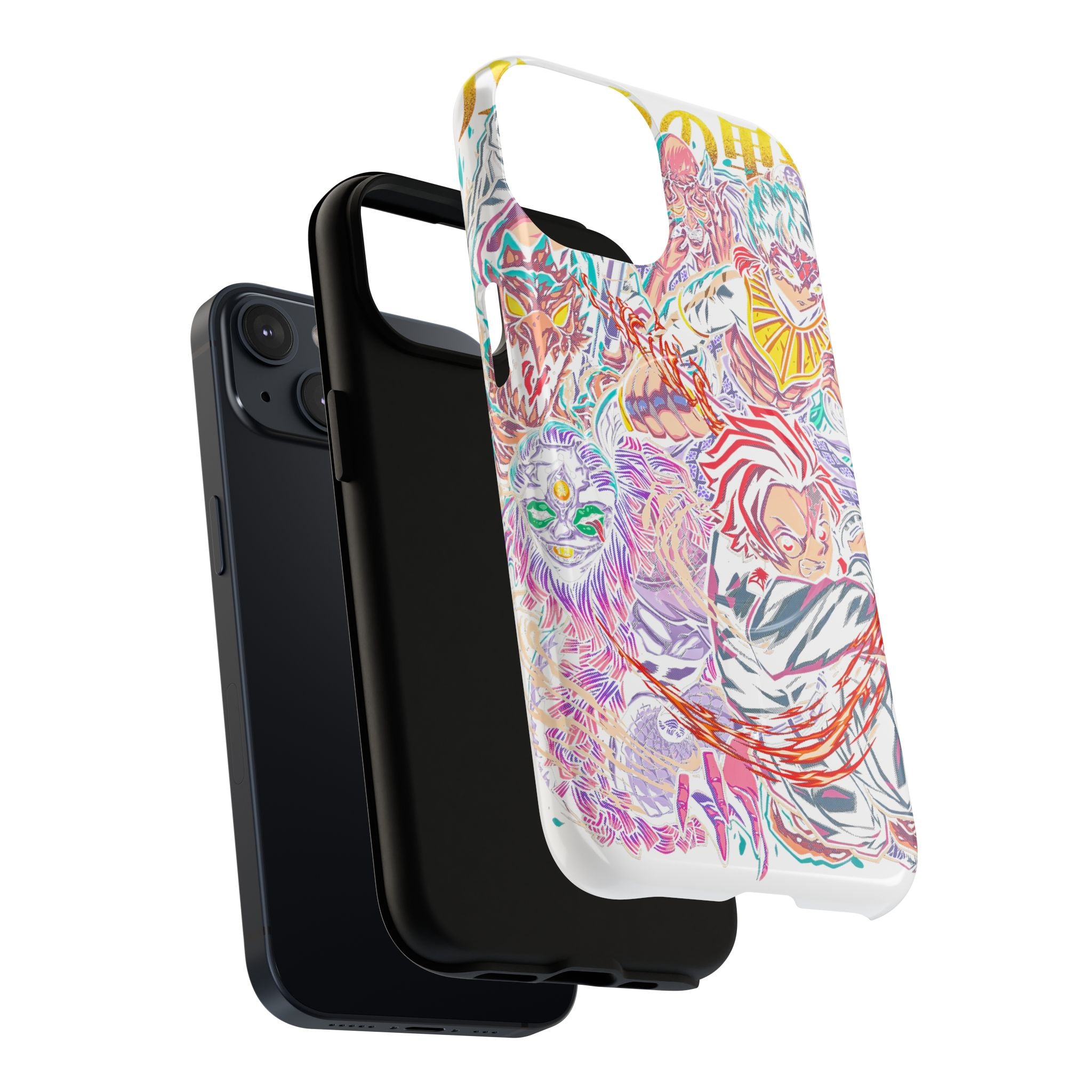 Anime Battle Phone Case — Colorful Demon Slayer Collage Magnetic Case
