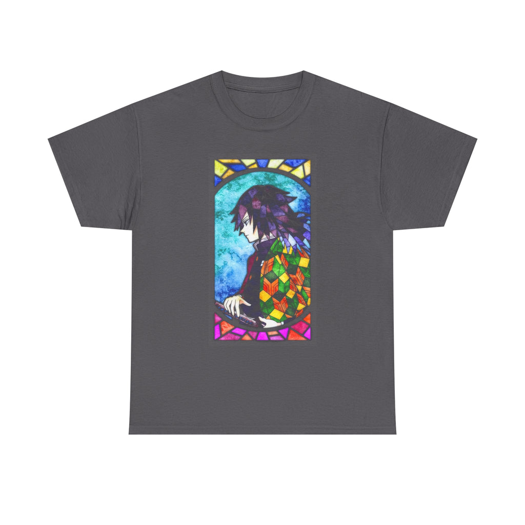Stained Glass Owl T-Shirt — Colorful Mosaic Bird Graphic Tee