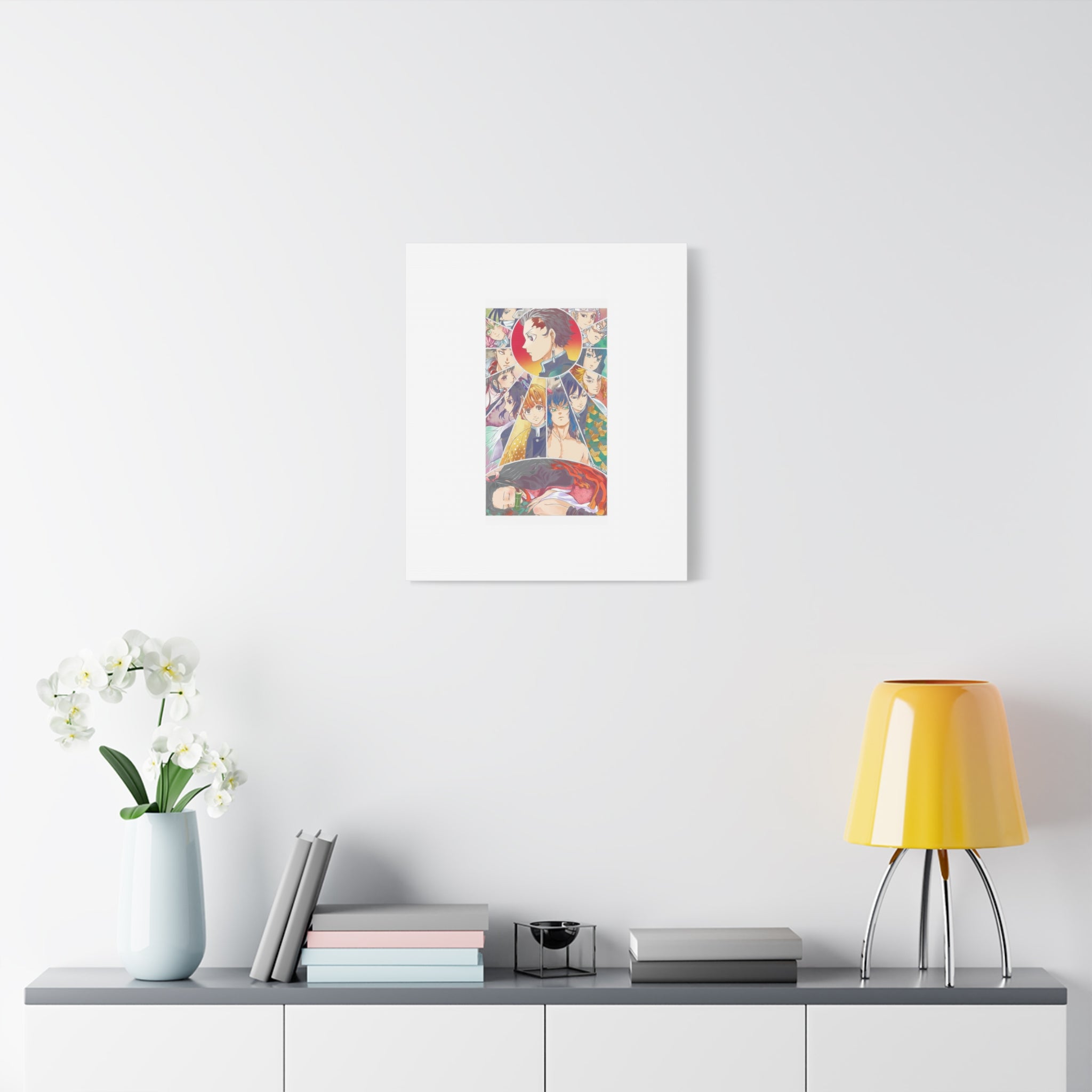 Anime Character Collage Matte Canvas Print - Stretched Wall Art