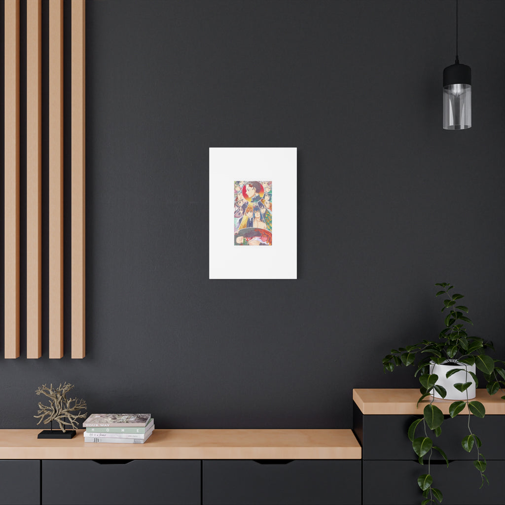 Anime Character Collage Matte Canvas Print - Stretched Wall Art