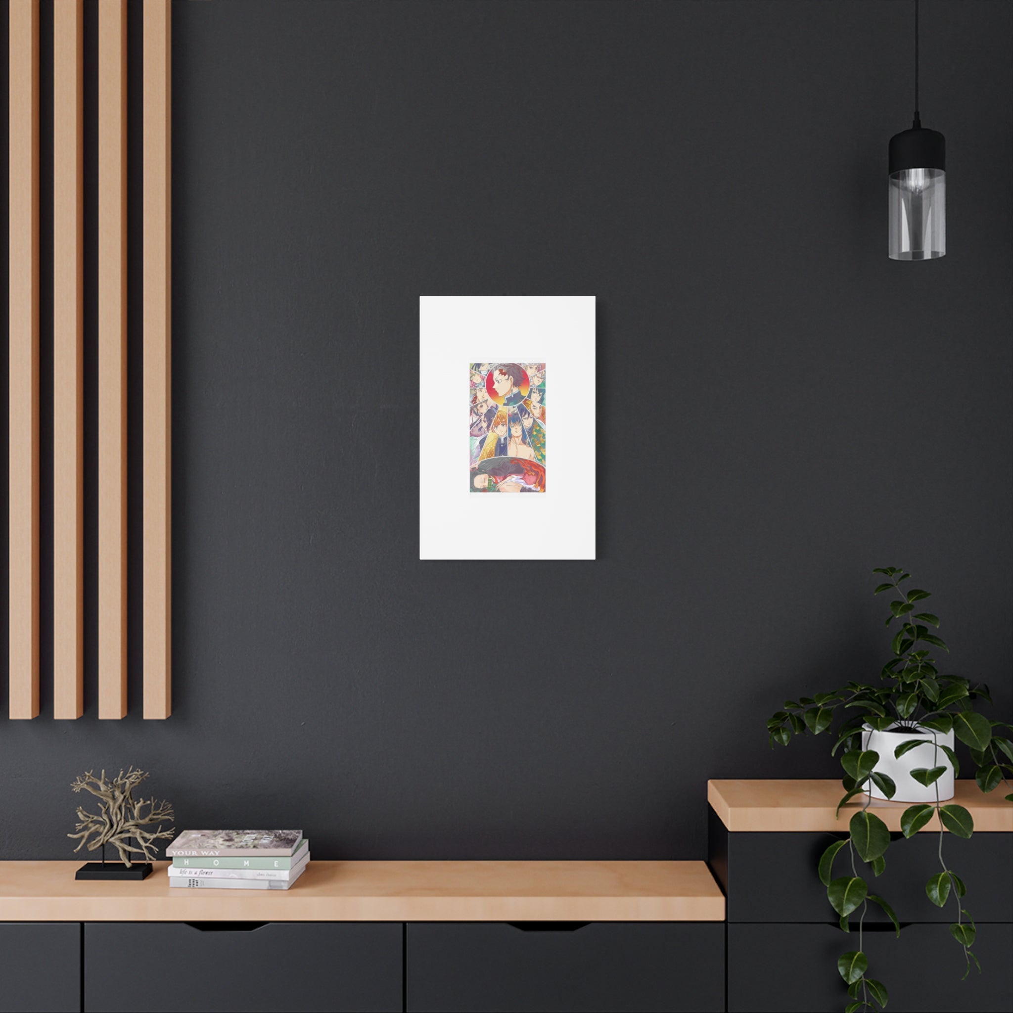 Anime Character Collage Matte Canvas Print - Stretched Wall Art