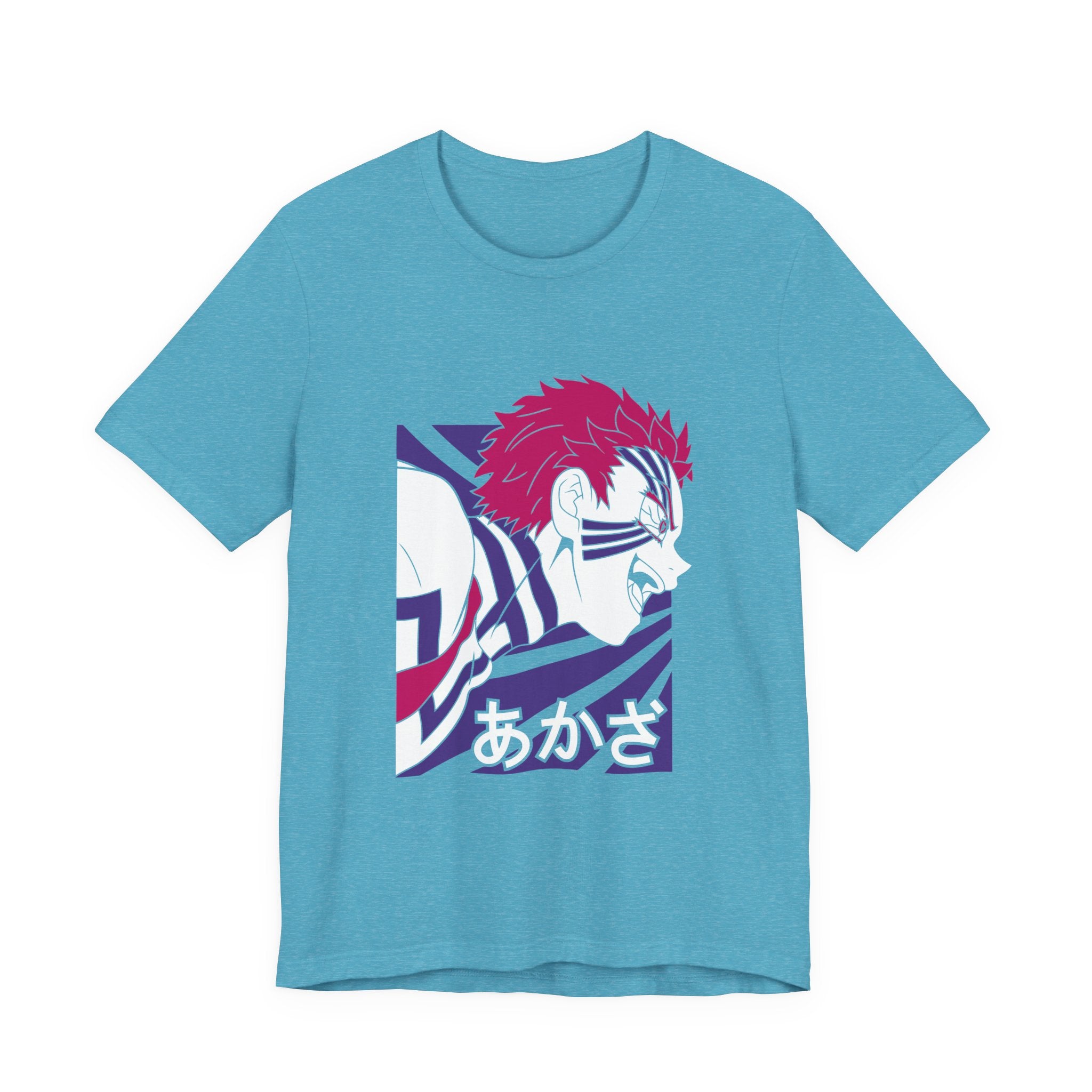 Anime Tiger Face T‑Shirt — Stylized Red & Purple Graphic Tee