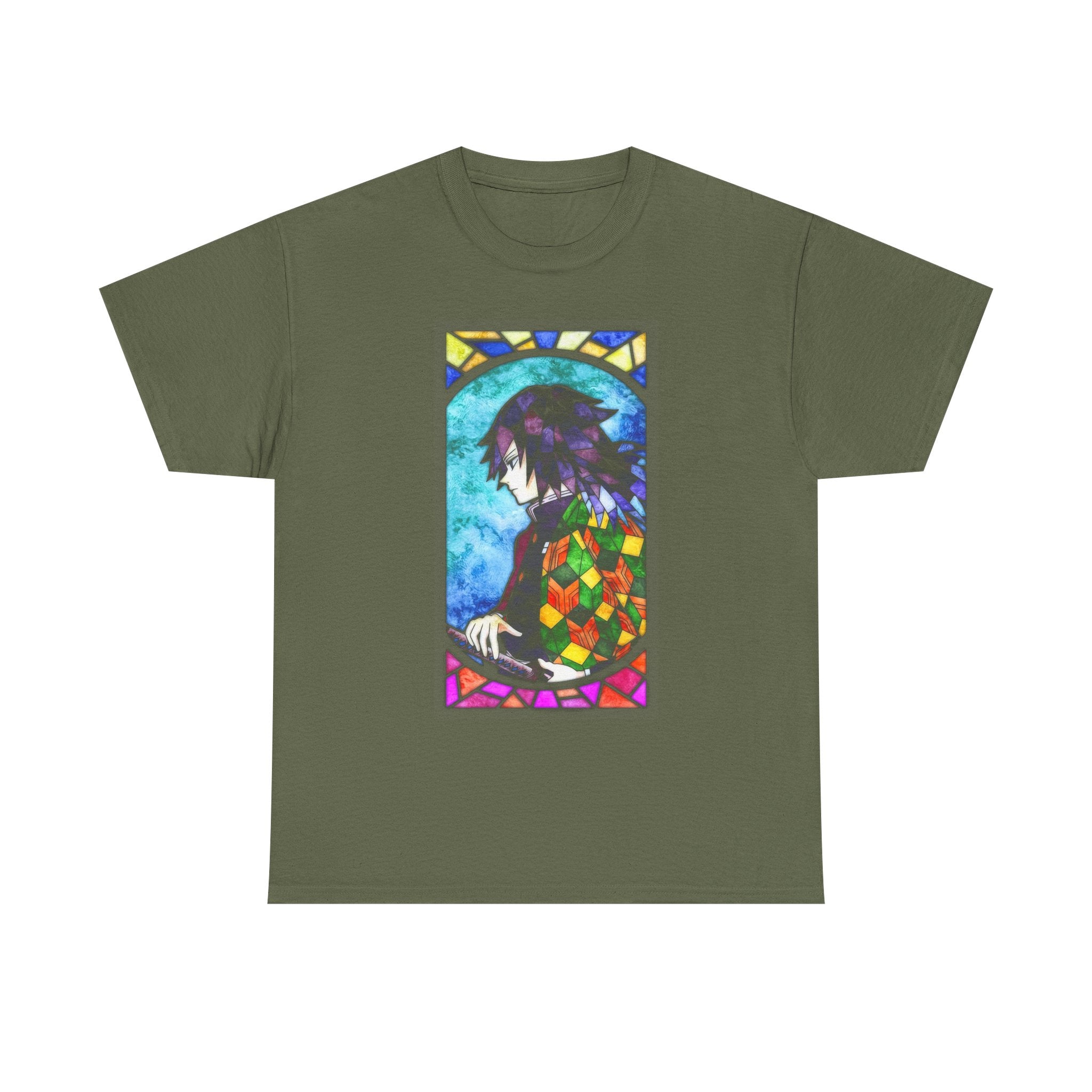 Stained Glass Owl T-Shirt — Colorful Mosaic Bird Graphic Tee