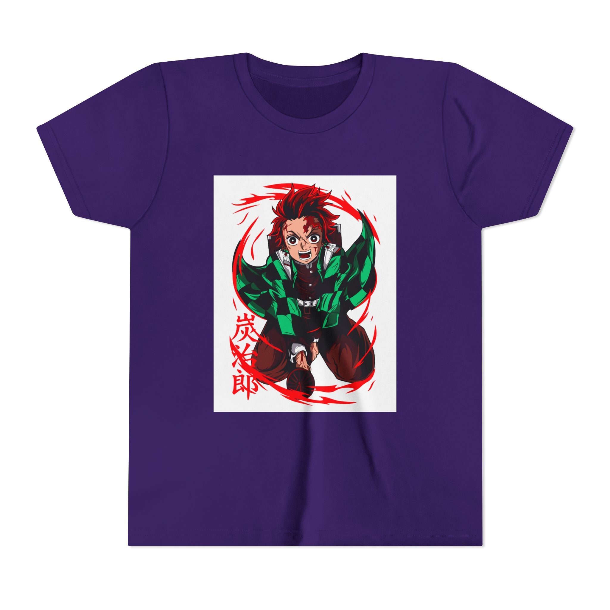 Youth Anime Character Tee — Action Pose Graphic Short Sleeve Shirt