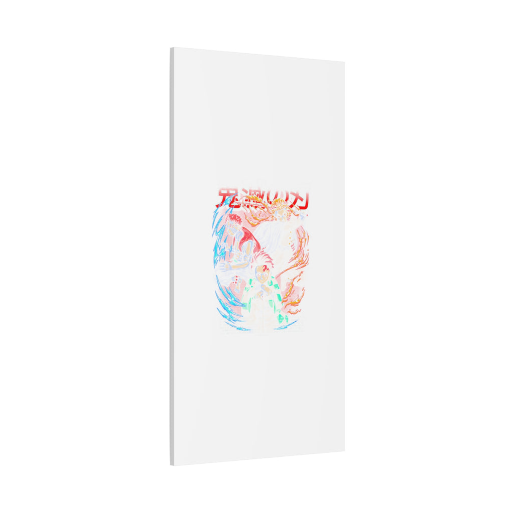 Anime Canvas Wall Art — Demon Slayer Tanjiro & Rengoku Matte Stretched Print