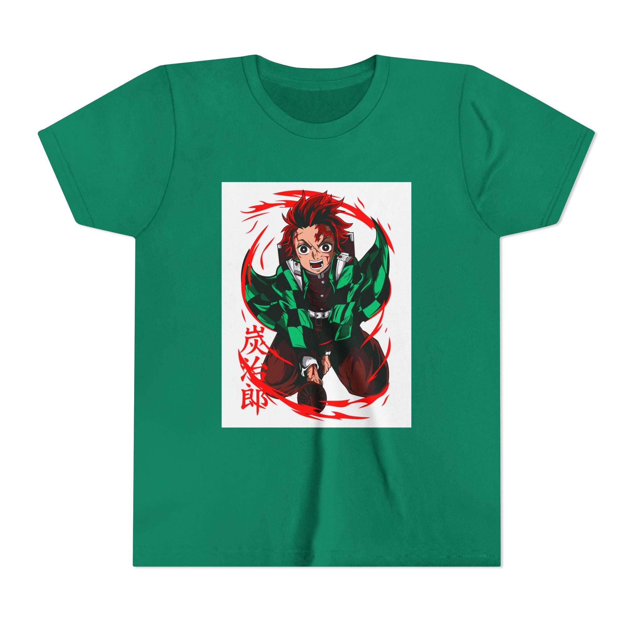 Youth Anime Character Tee — Action Pose Graphic Short Sleeve Shirt