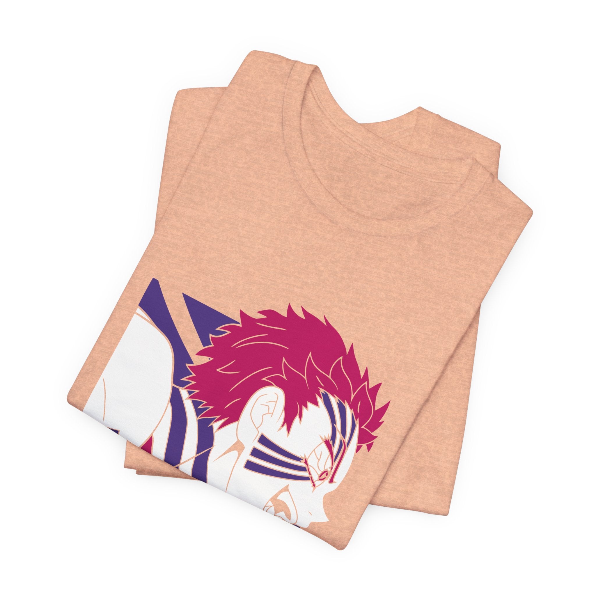 Anime Tiger Face T‑Shirt — Stylized Red & Purple Graphic Tee