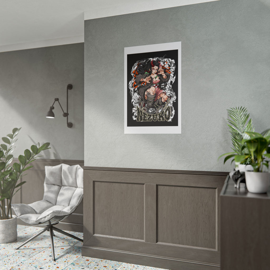 Nezuko Demon Girl Anime Poster — Rolled Collectible Wall Art