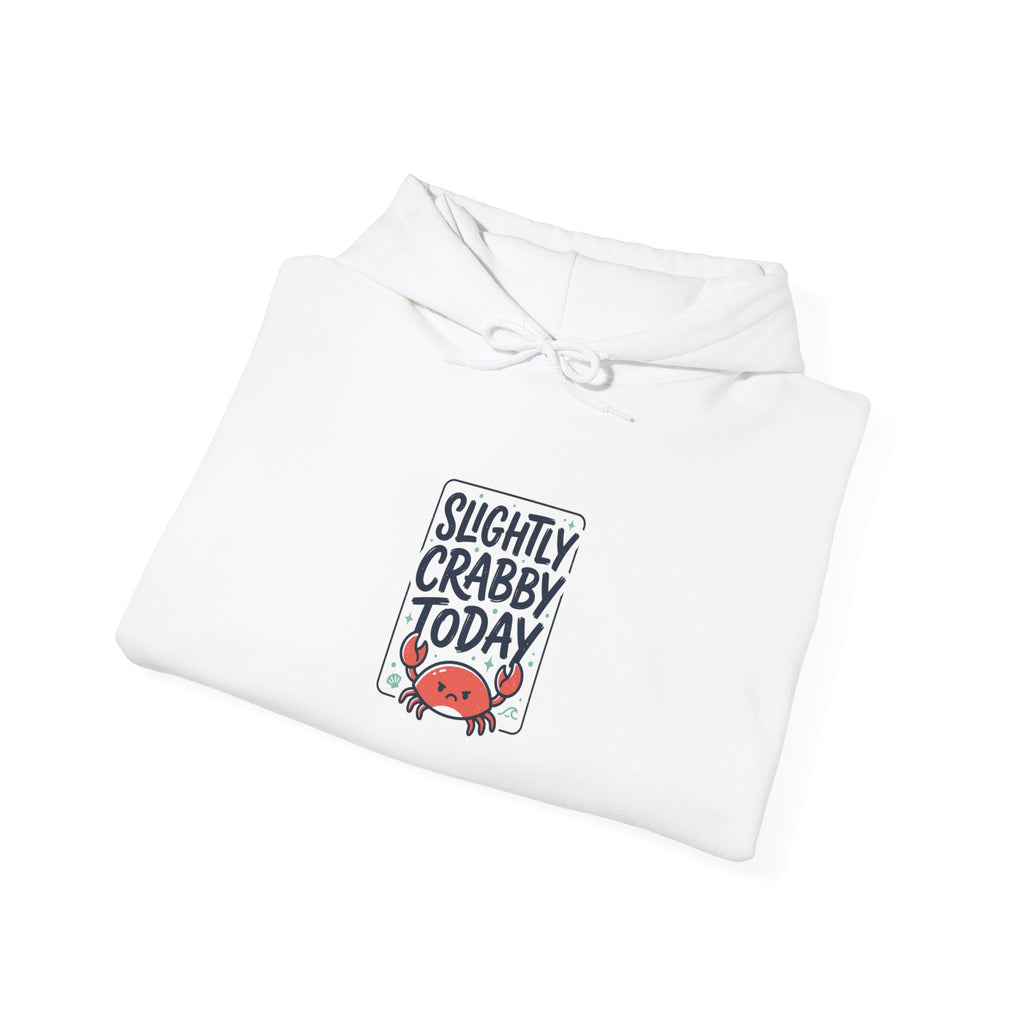 Slightly Crabby Today Hoodie | Cute Grumpy Crab, Coastal Mood Humor