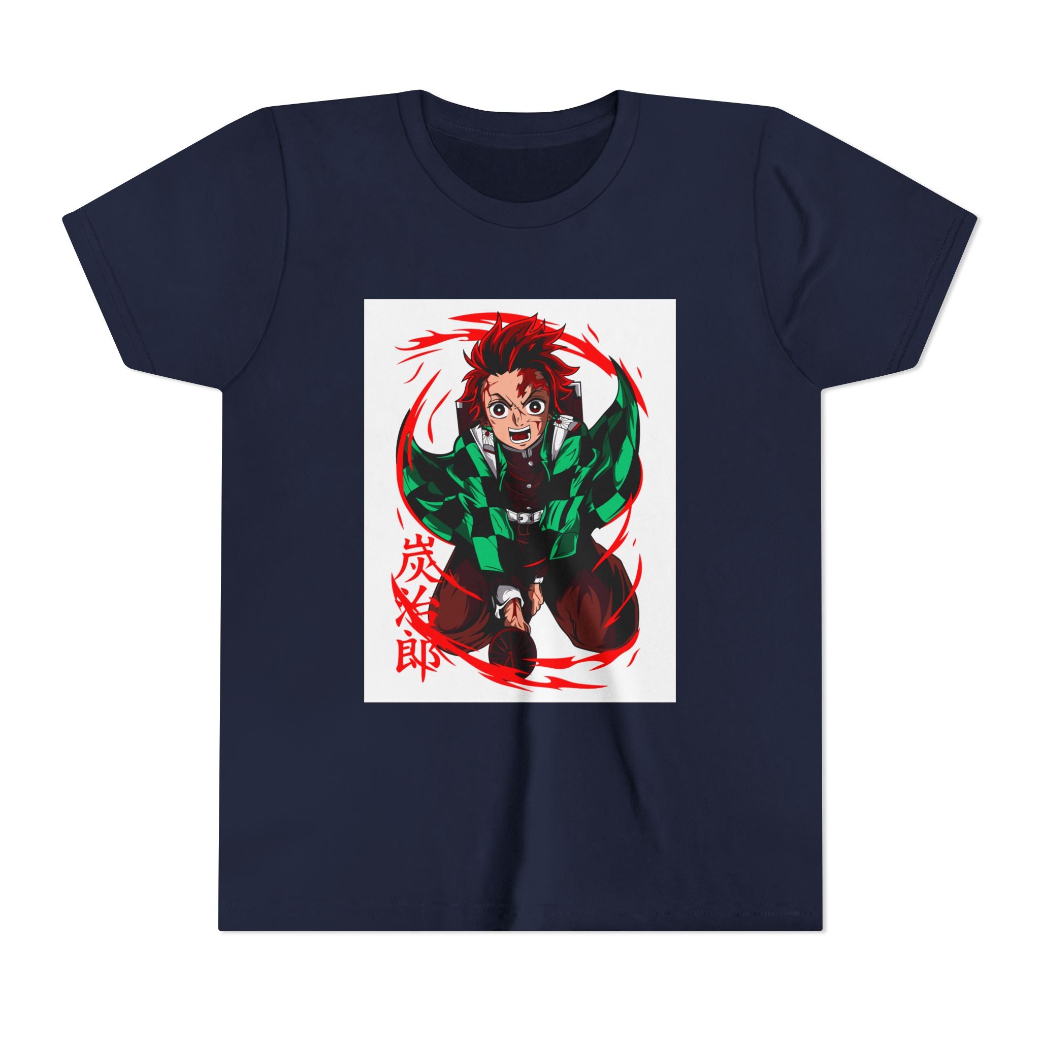 Youth Anime Character Tee — Action Pose Graphic Short Sleeve Shirt