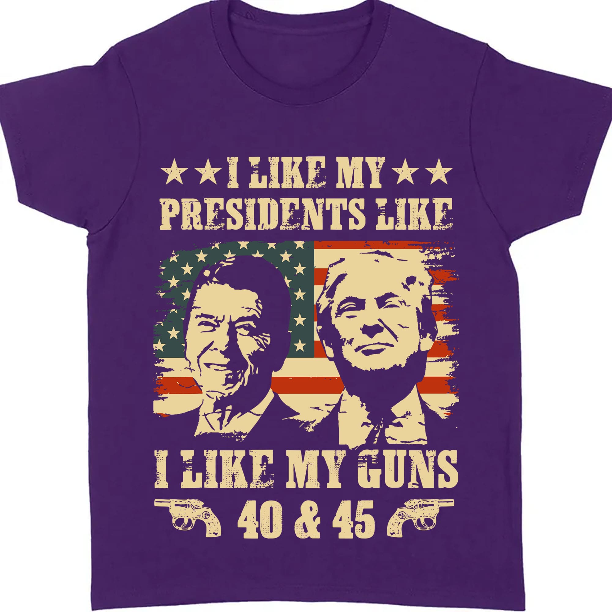 I Like My President I Like My Guns | Trump 2024 Shirt | Political Shirt | Trump Supporters Shirt Dark T1199 - GOP