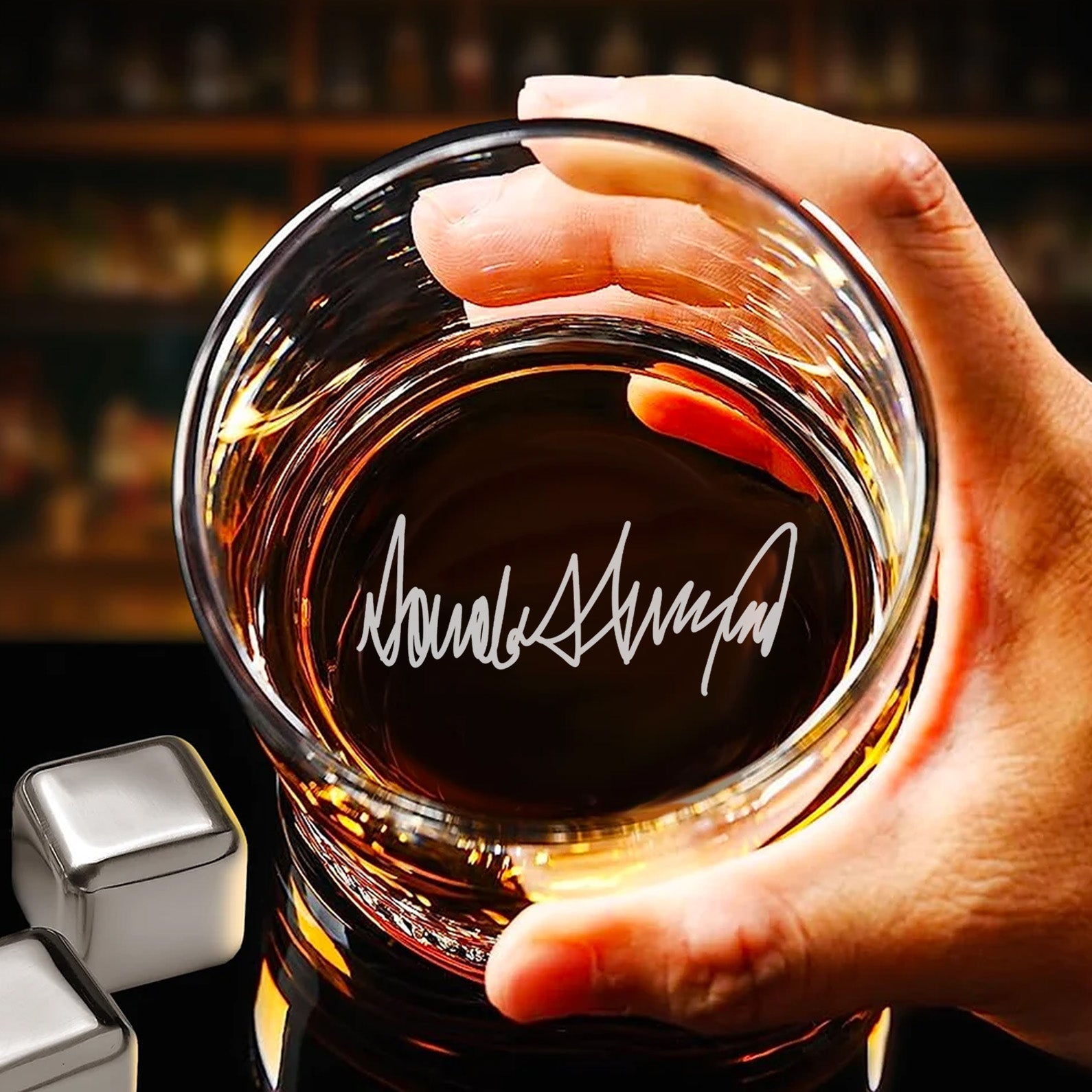 I'm Back Bitches | Trump Won 2024 Whisky Glass | Trump 47th President Print Whisky Glasses T1748B - GOP