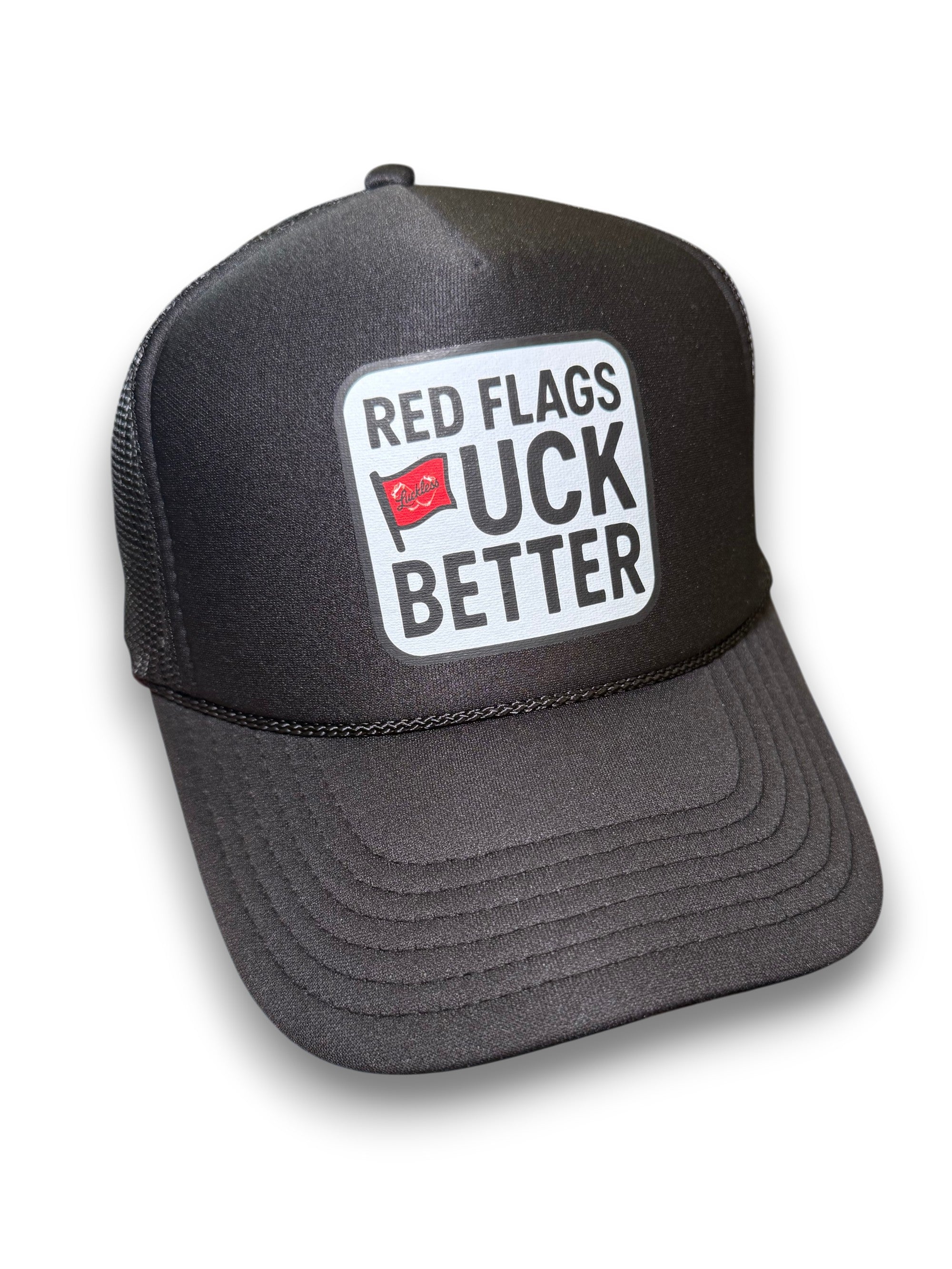 Red Flags Fuck Better Trucker Hat