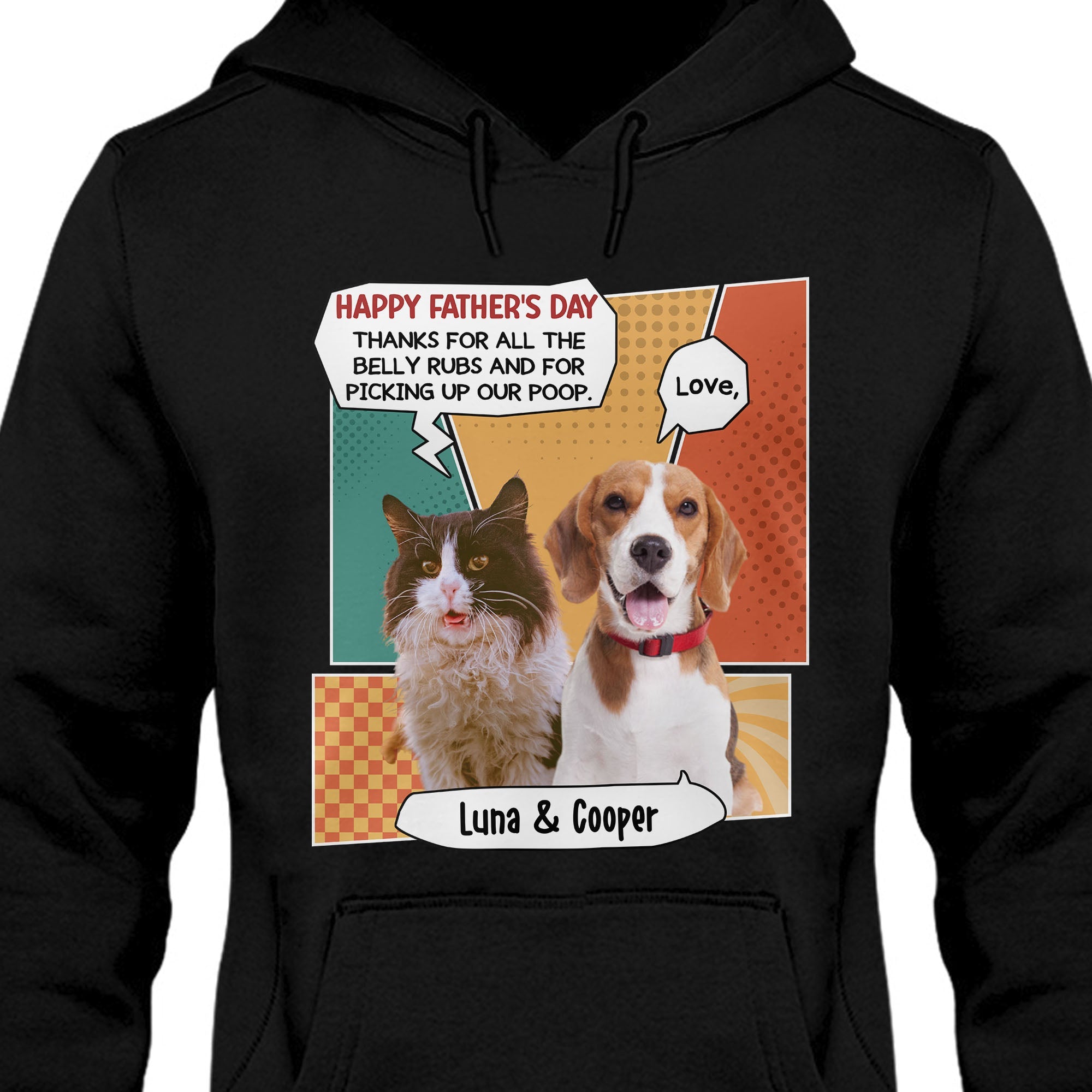 Thanks For Picking Up My Poop Personalized Custom Photo Dog Cat Dark Shirt Gift For Dad Mom C773