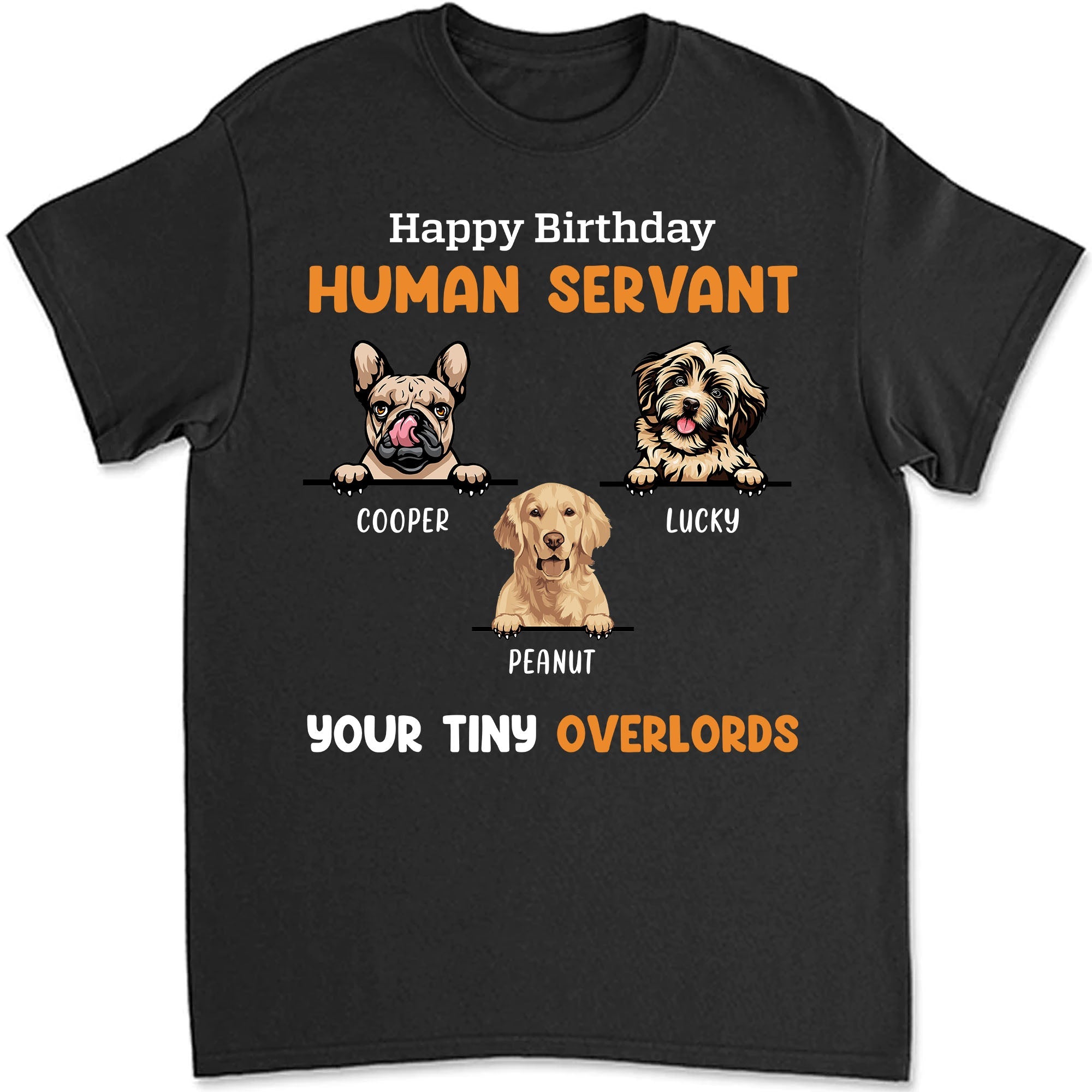 To My Human Servant Personalized Custom Photo Dog Cat Shirt Gift For Dad Mom C725