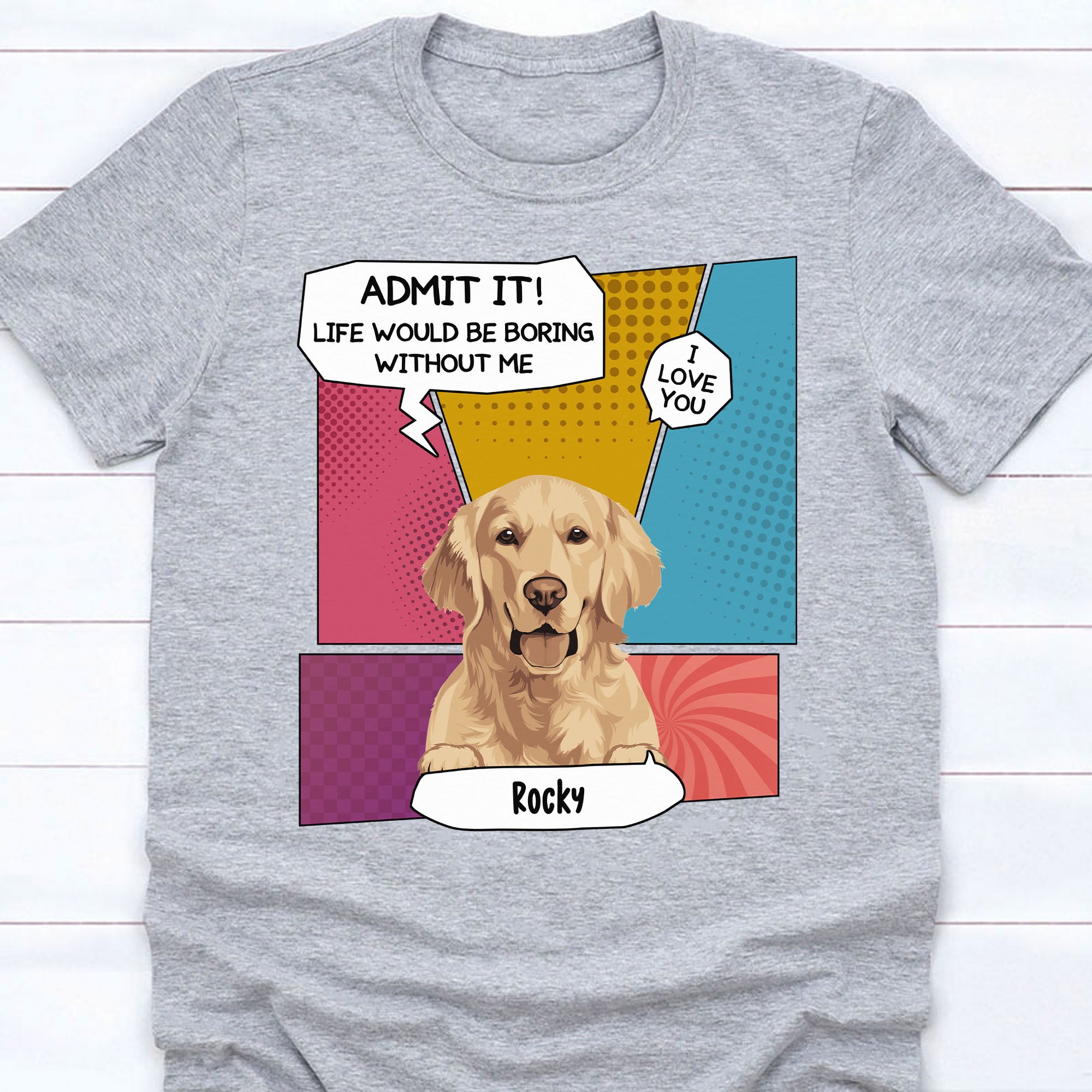 Boring Without Dog Cat Personalized Custom Photo Dog Cat Bright Shirt C762