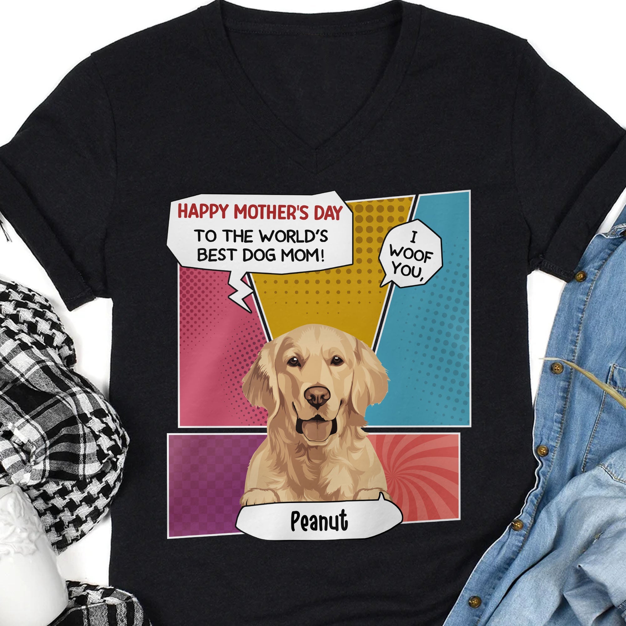 To The World Best Dog Dad Personalized Custom Photo Dog Dark Shirt Gift For Dad Mom C767