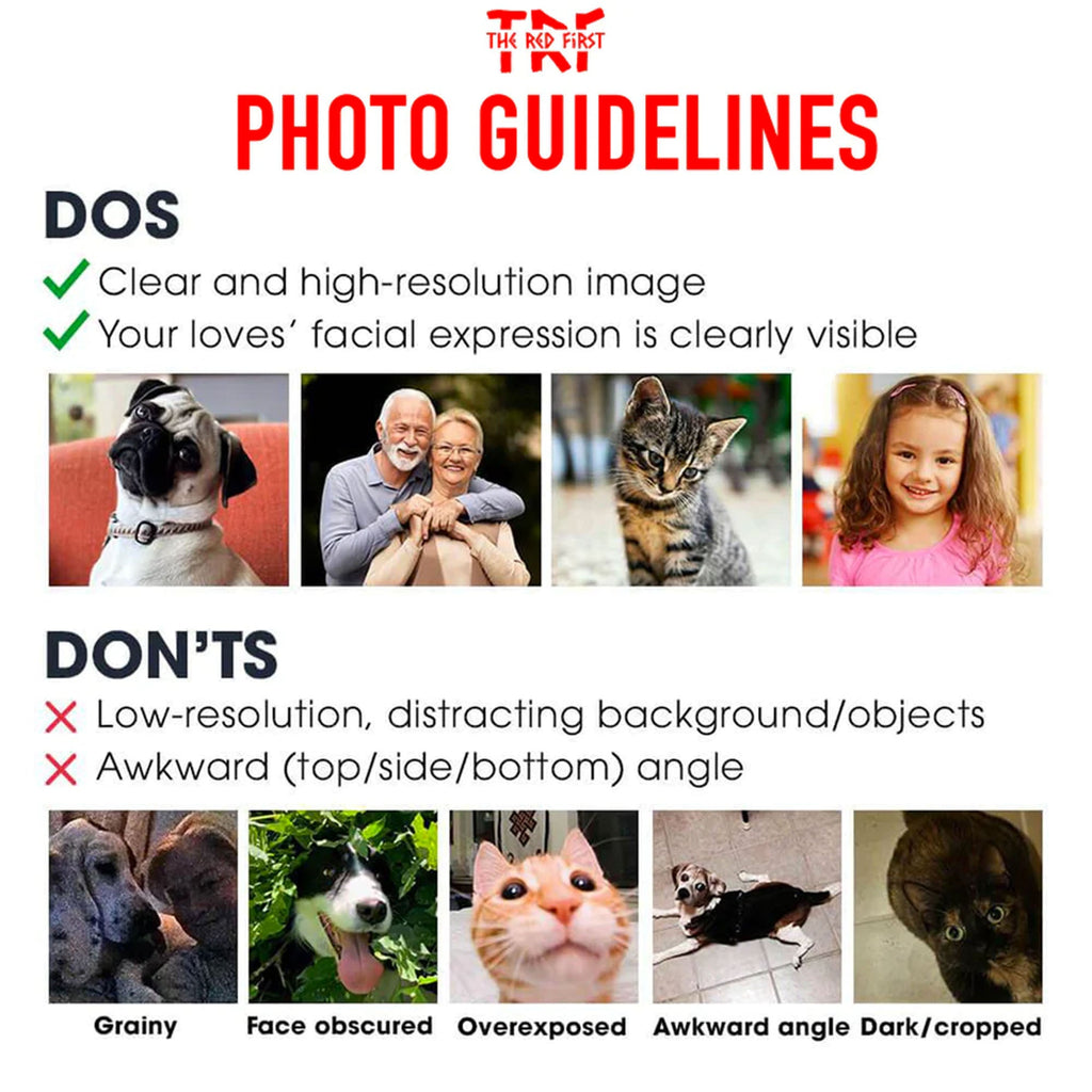 Custom Pet Photo Memorial Ornament, Conversation with Your Own Photo Heart Ceramic Ornament C552O
