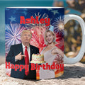 Photo With Donald Trump Custom Photo Full Wrap Mug, Birthday Mug, Birthday Gift Ideas 682046 - GOP