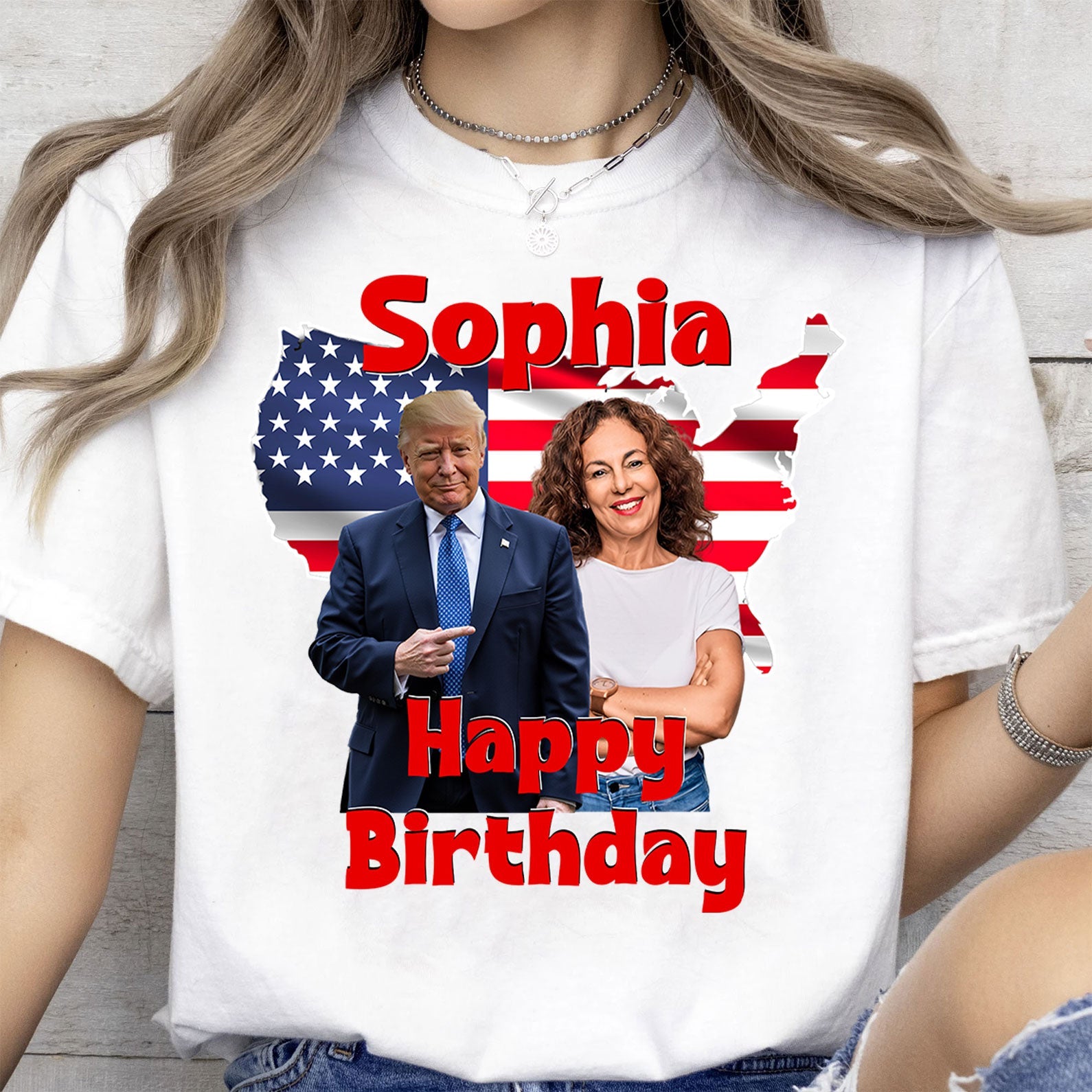 My Dad/ Mom With Donald Trump Custom Photo Shirt | Funny Shirt | Birthday Gift Ideas 682017 - GOP