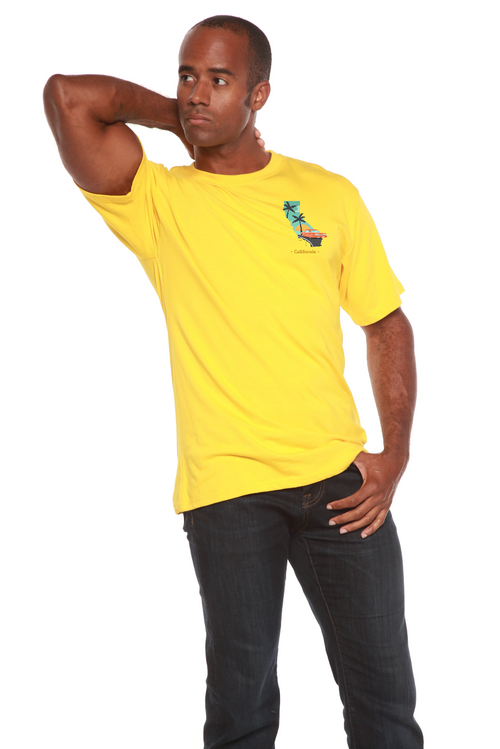 California Men's Bamboo Short Sleeve Graphic T-Shirt