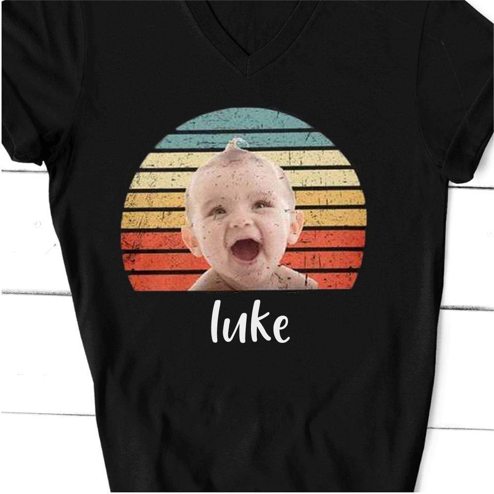Vintage Retro Photo Shirt Photo Print Family Shirt, Custom Face Photo Shirt