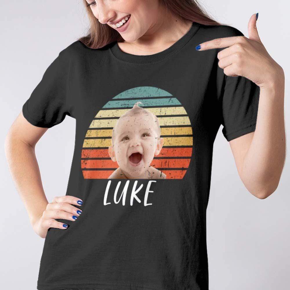 Vintage Retro Photo Shirt Photo Print Family Shirt, Custom Face Photo Shirt