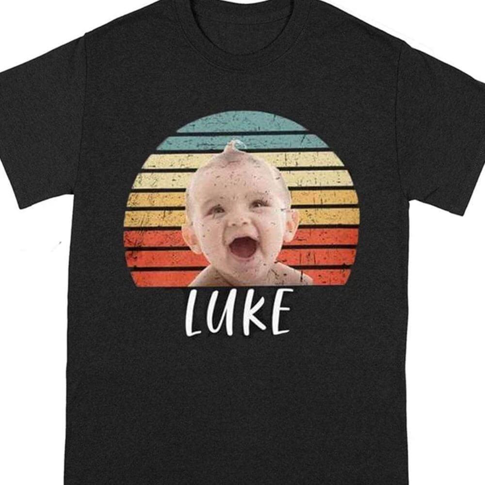 Vintage Retro Photo Shirt Photo Print Family Shirt, Custom Face Photo Shirt