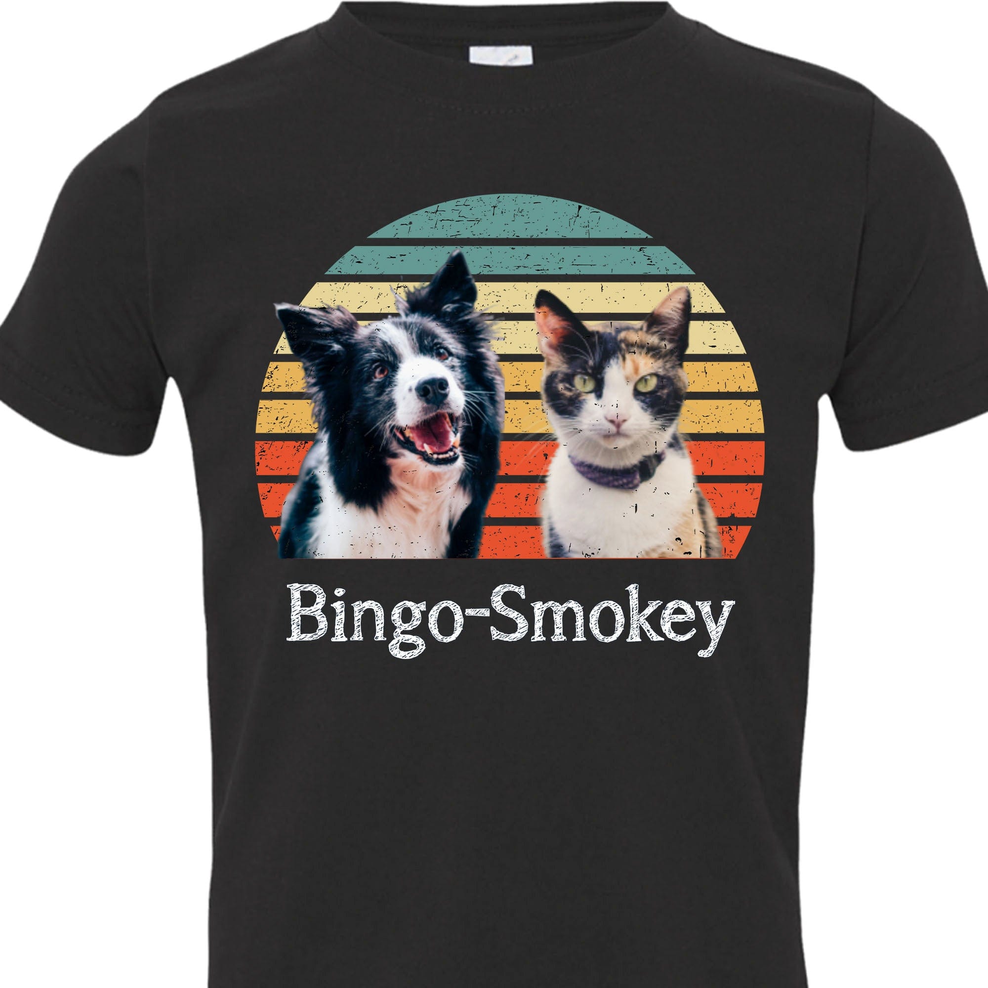 Dog Cat Custom Photo Kids Size Shirt, Custom Photo Shirt For Kids