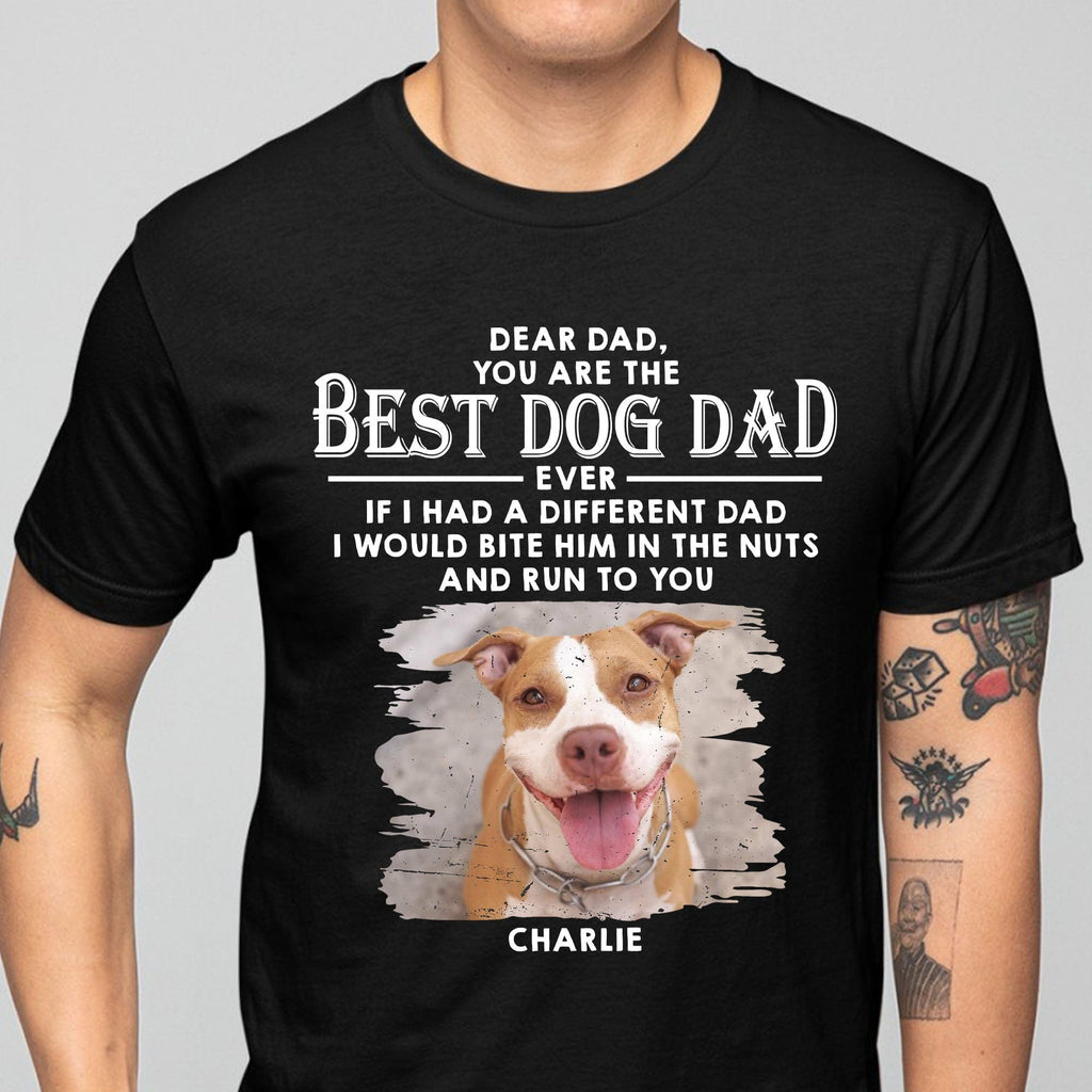 Dogs Run To You Personalized Custom Photo Dog Dad Shirt C606