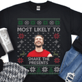 Most Likely Family Custom Photo Christmas Sweater