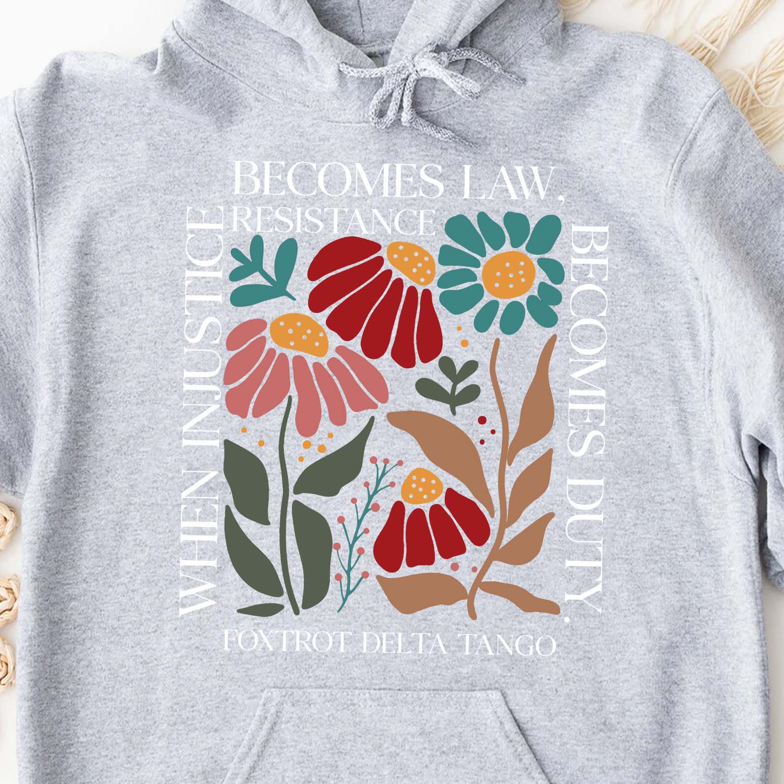 When Injustice Becomes Law Shirt – Subtle 8647 Anti Trump FDT Foxtrot Delta Tee, Funny Anti MAGA, Political Protest Dark Shirt 682205
