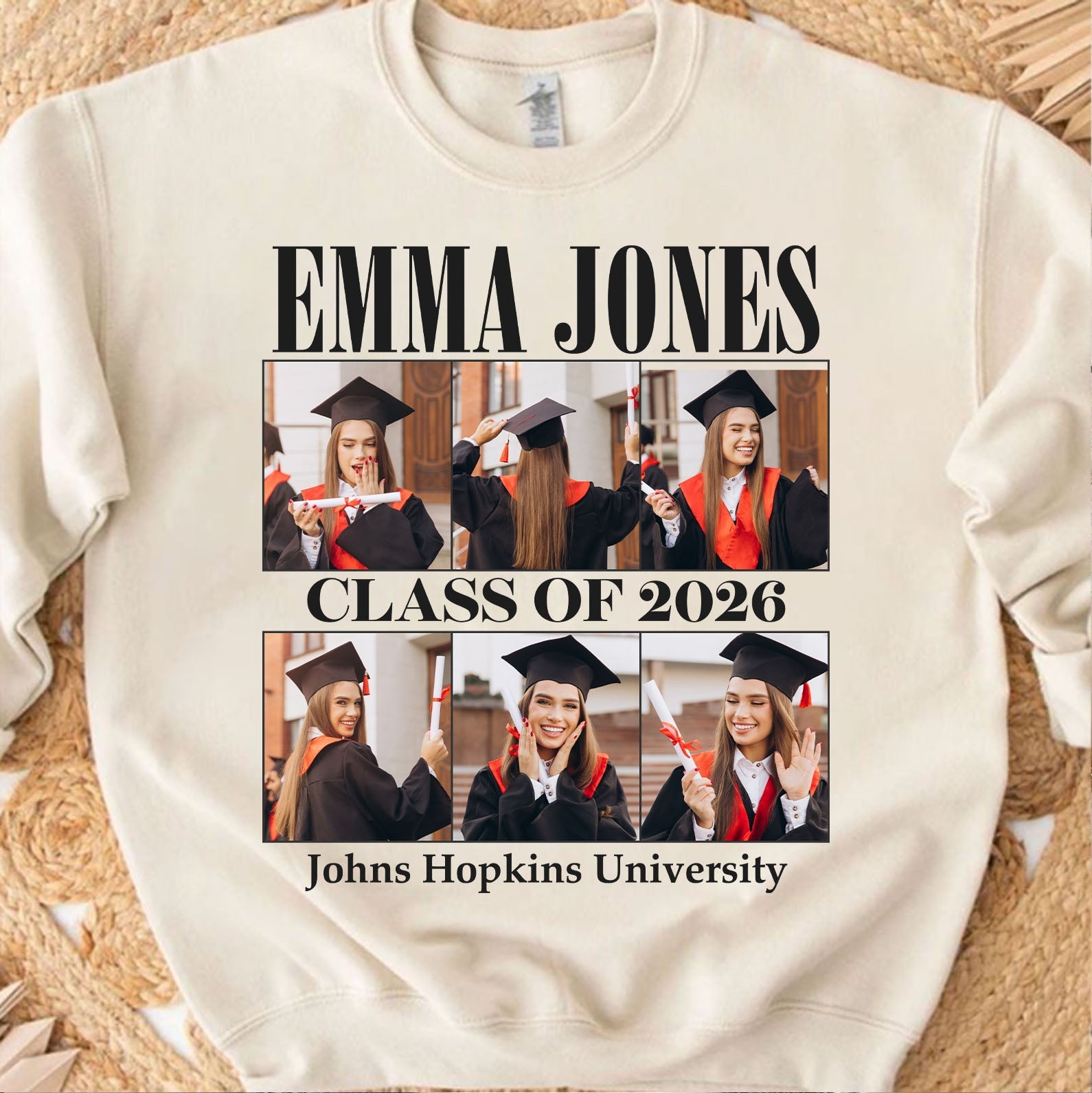 Live Preview Custom Graduation Tee - Class of 2026 - Senior 2026 - Personalized Photo Graduation Shirt C889