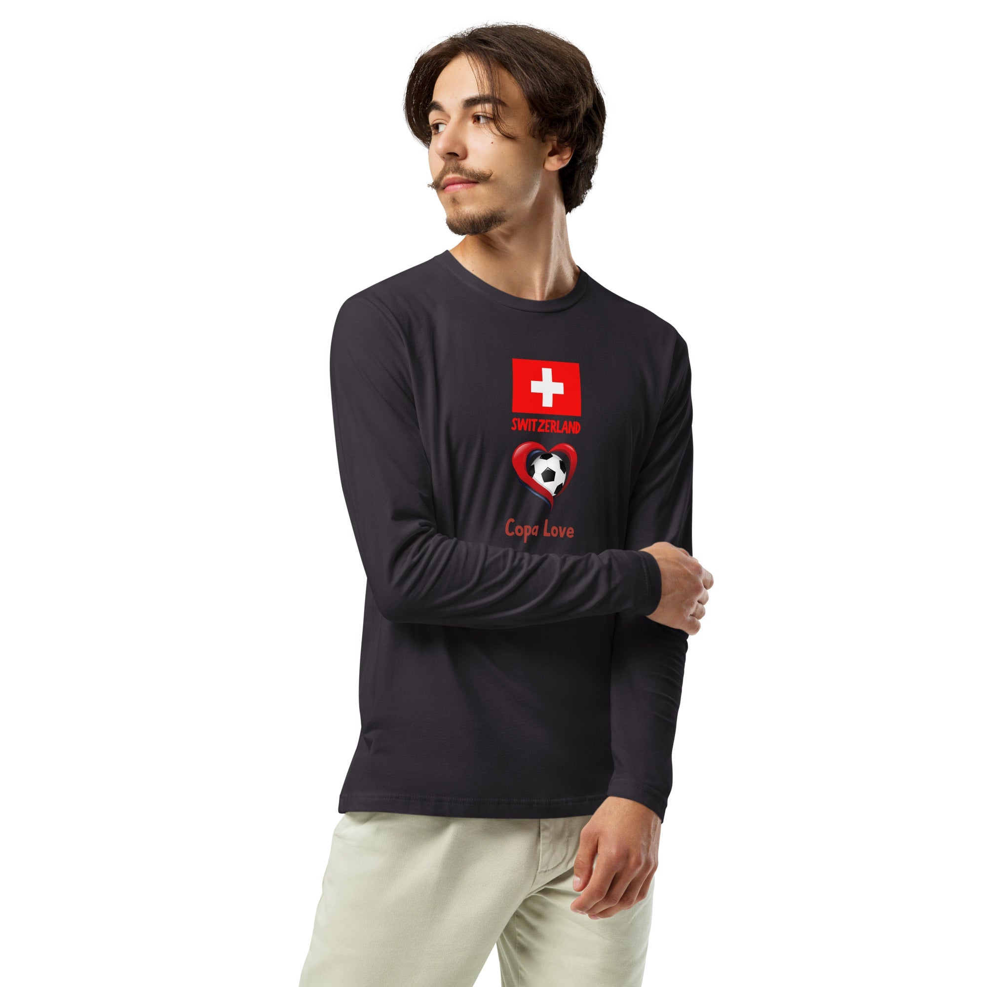 SWITZERLAND - Copa Love Premium Long Sleeve Fitted Crew Shirt