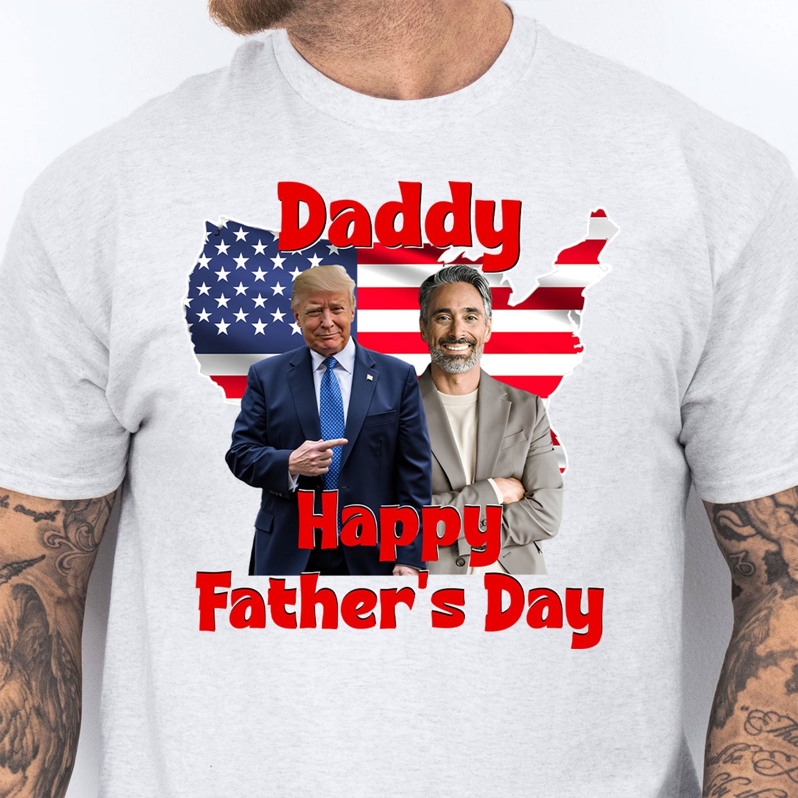 My Dad With Donald Trump Custom Photo Shirt | Father's Day Shirt | Father's Day Gift Ideas 682017 - GOP