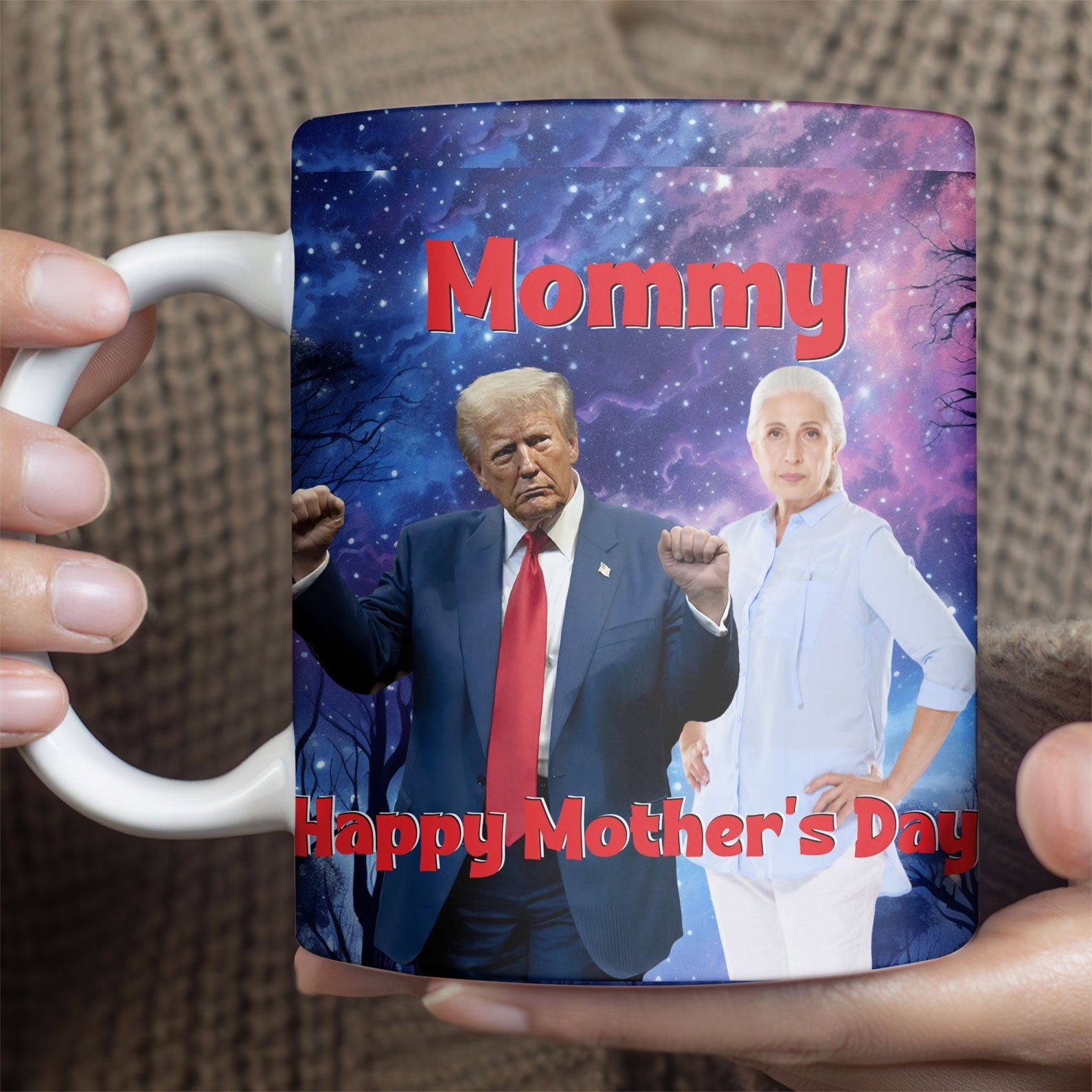 Photo With Donald Trump Custom Photo Full Wrap Mug, Birthday Mug, Birthday Gift Ideas 682046 - GOP