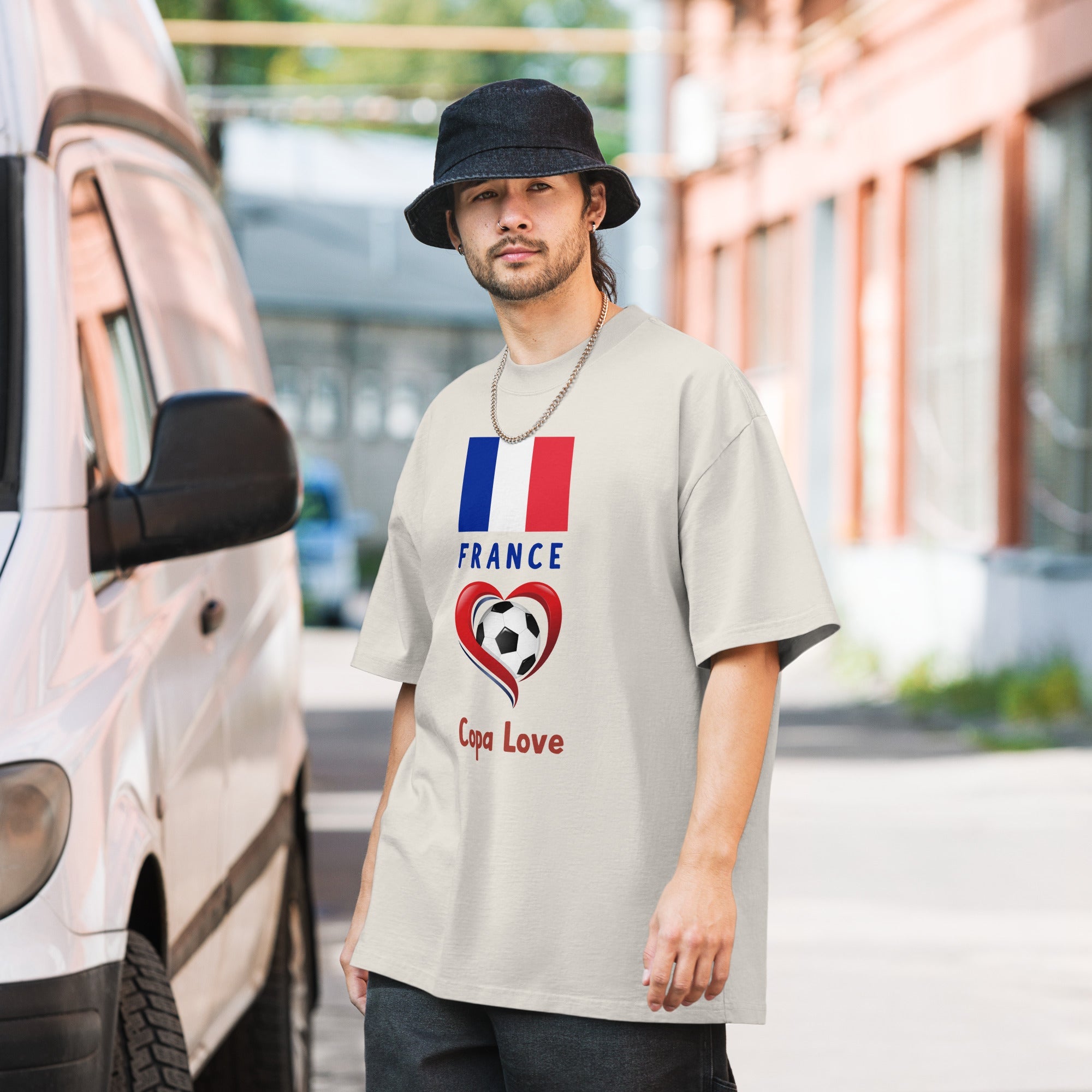 FRANCE - Copa Love unisex oversized faded t-shirt