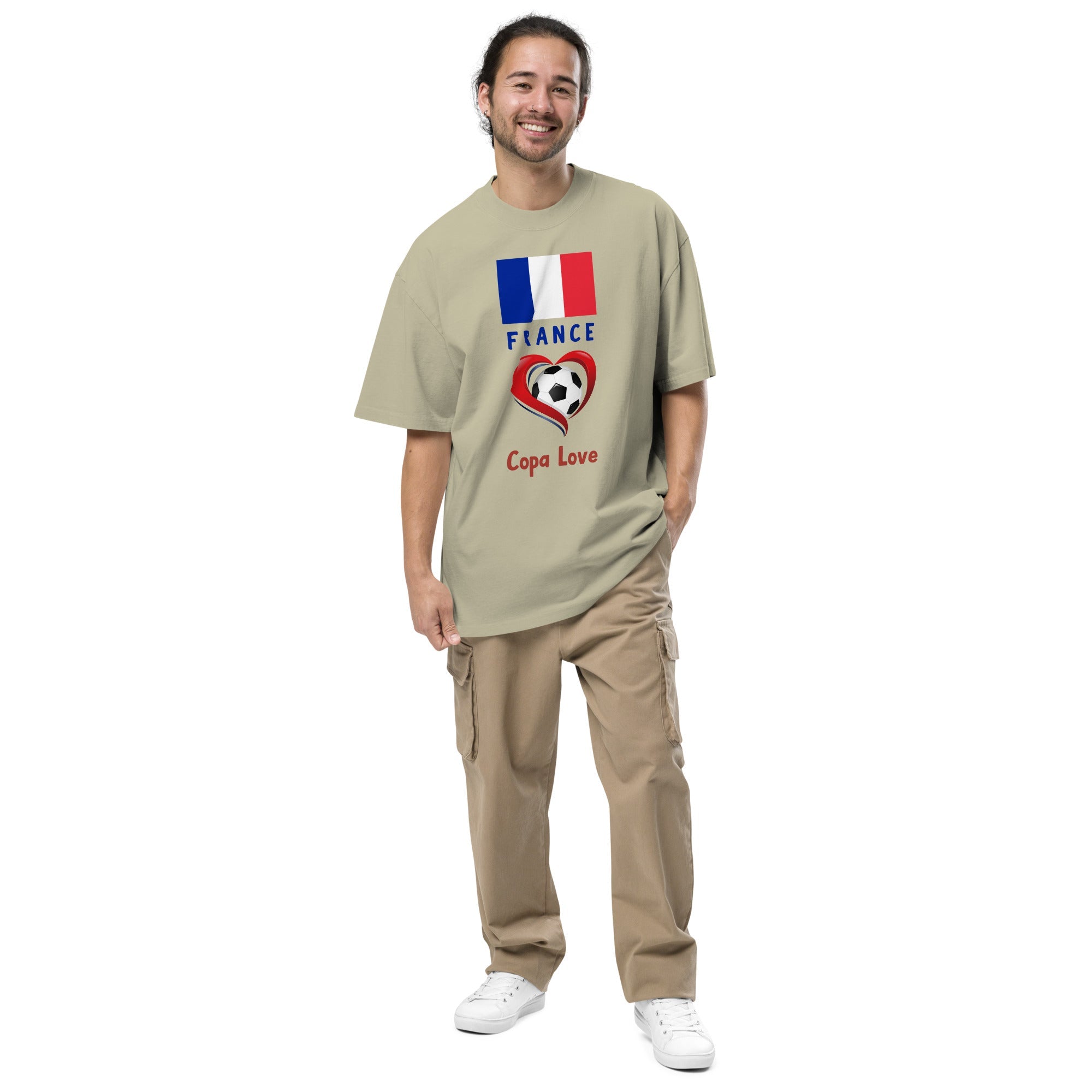 FRANCE - Copa Love unisex oversized faded t-shirt