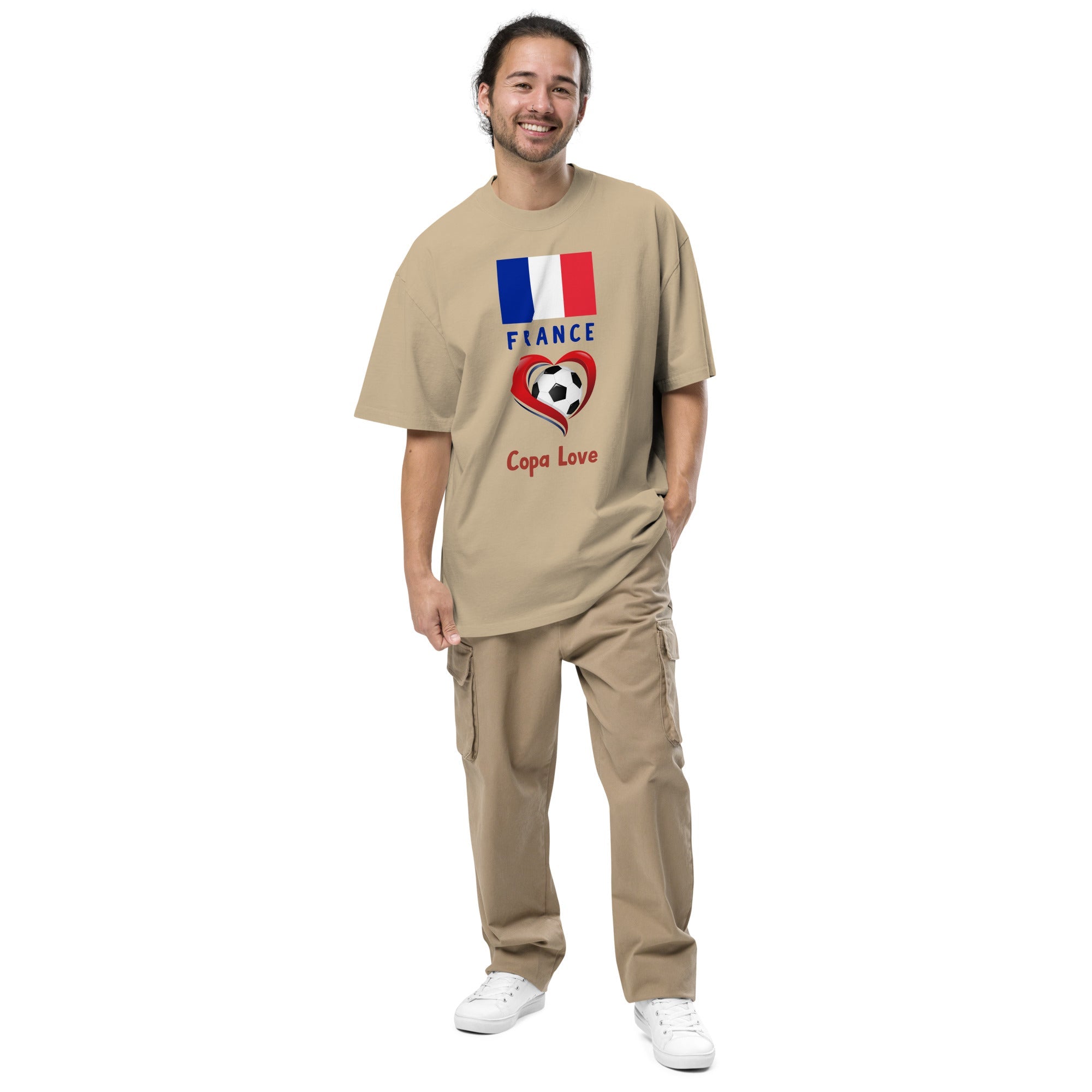 FRANCE - Copa Love unisex oversized faded t-shirt