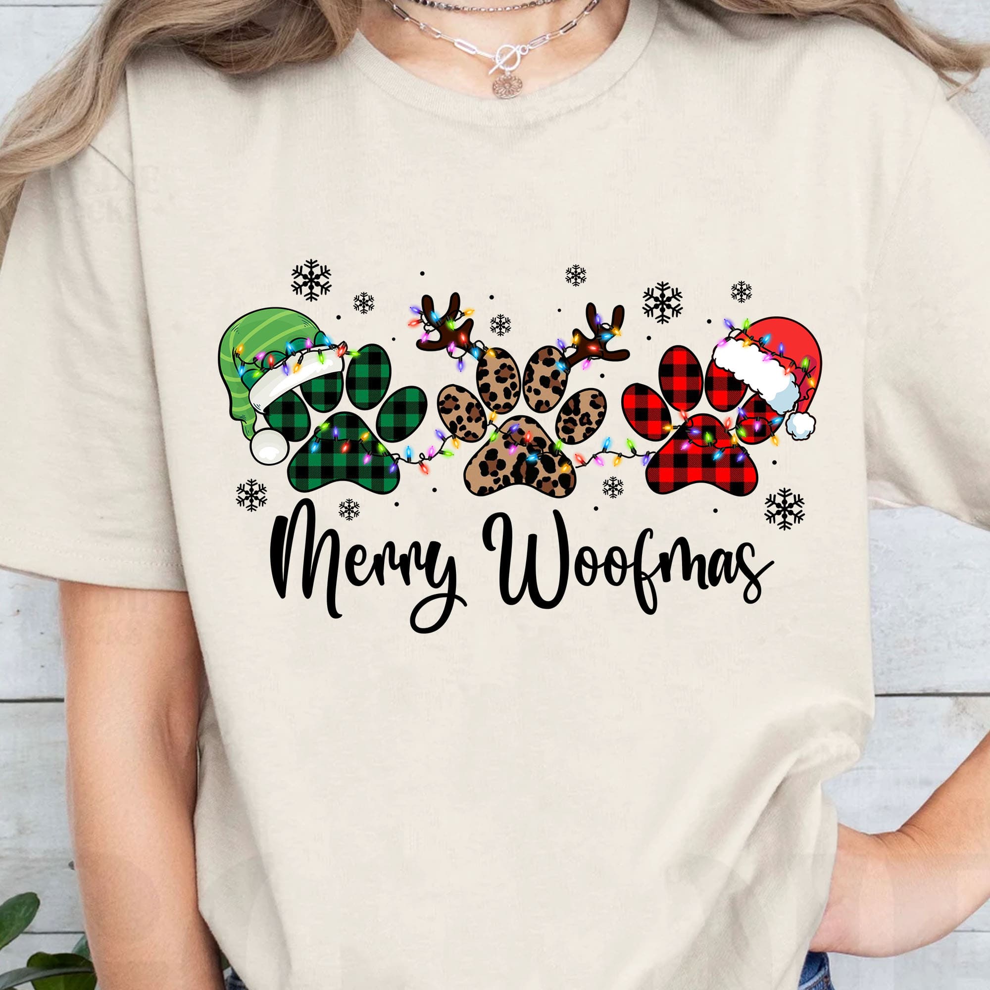Merry Woofmas Sweatshirt, Pet Lovers Christmas Sweatshirt, Happy Christmas Ugly Sweatshirt - K1491