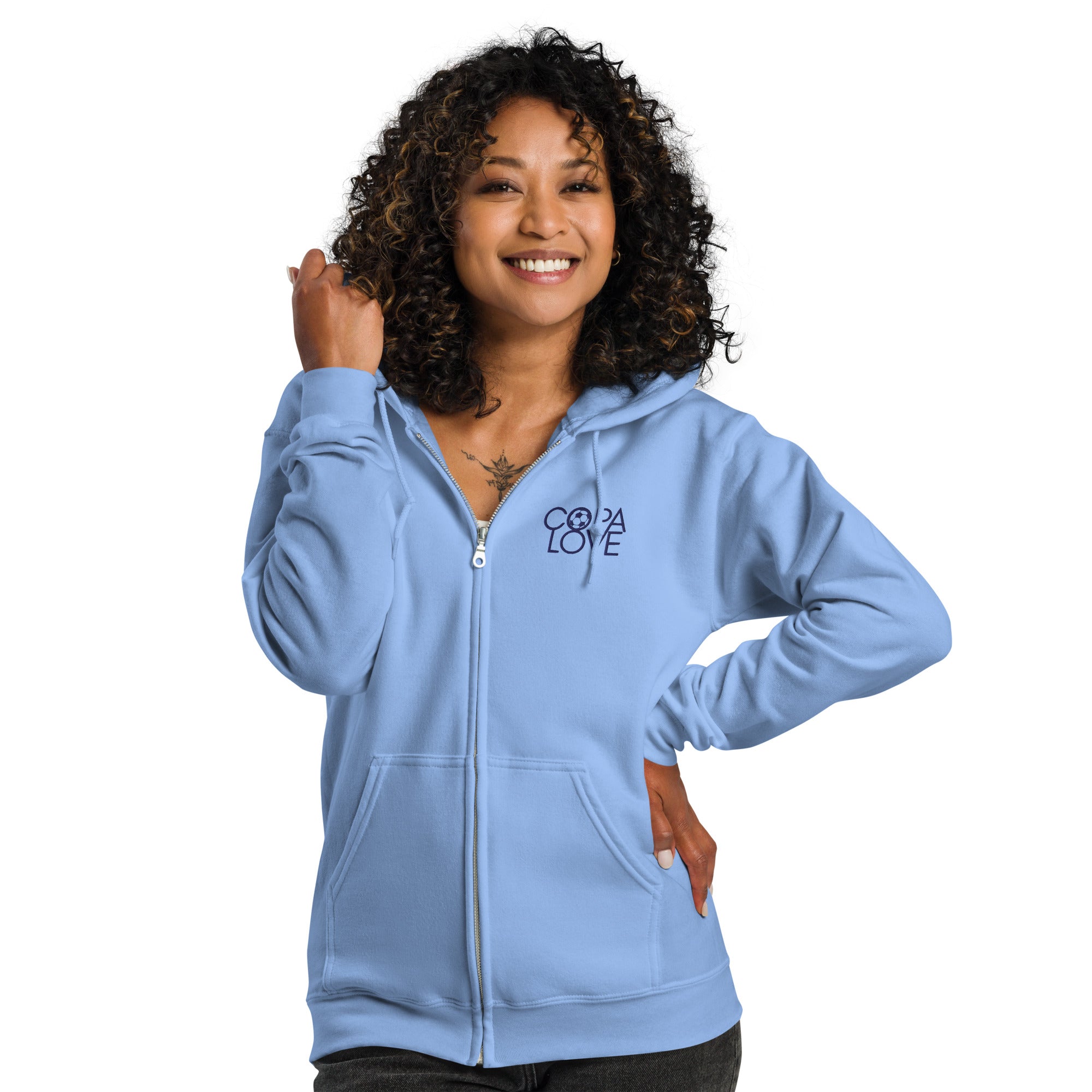 COPA LOVE Unisex Fleece Zip Hoodie – Everyday Comfort Meets Effortless Style