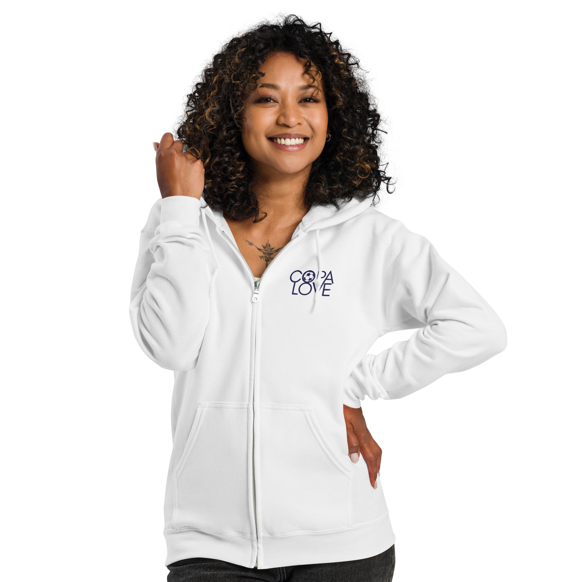 COPA LOVE Unisex Fleece Zip Hoodie – Everyday Comfort Meets Effortless Style