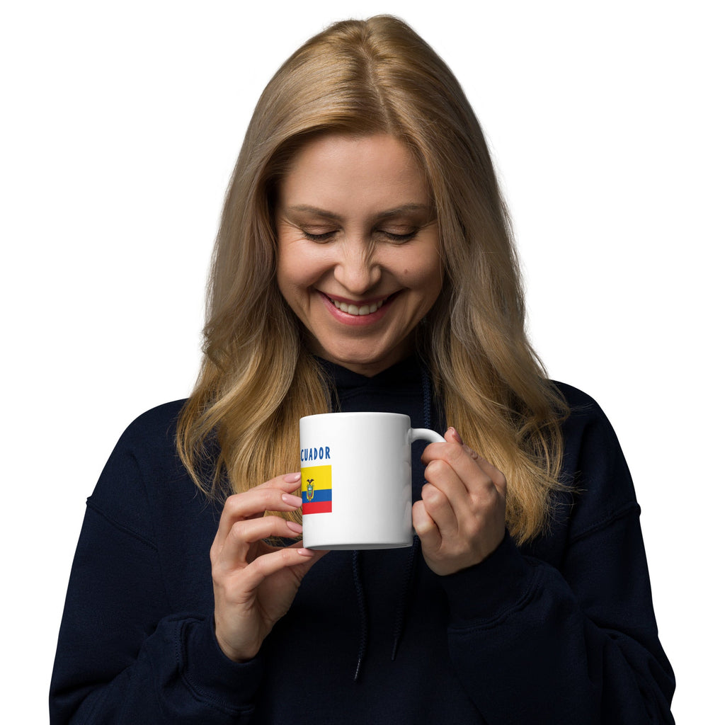 ECUADOR - Copa Love White glossy mug